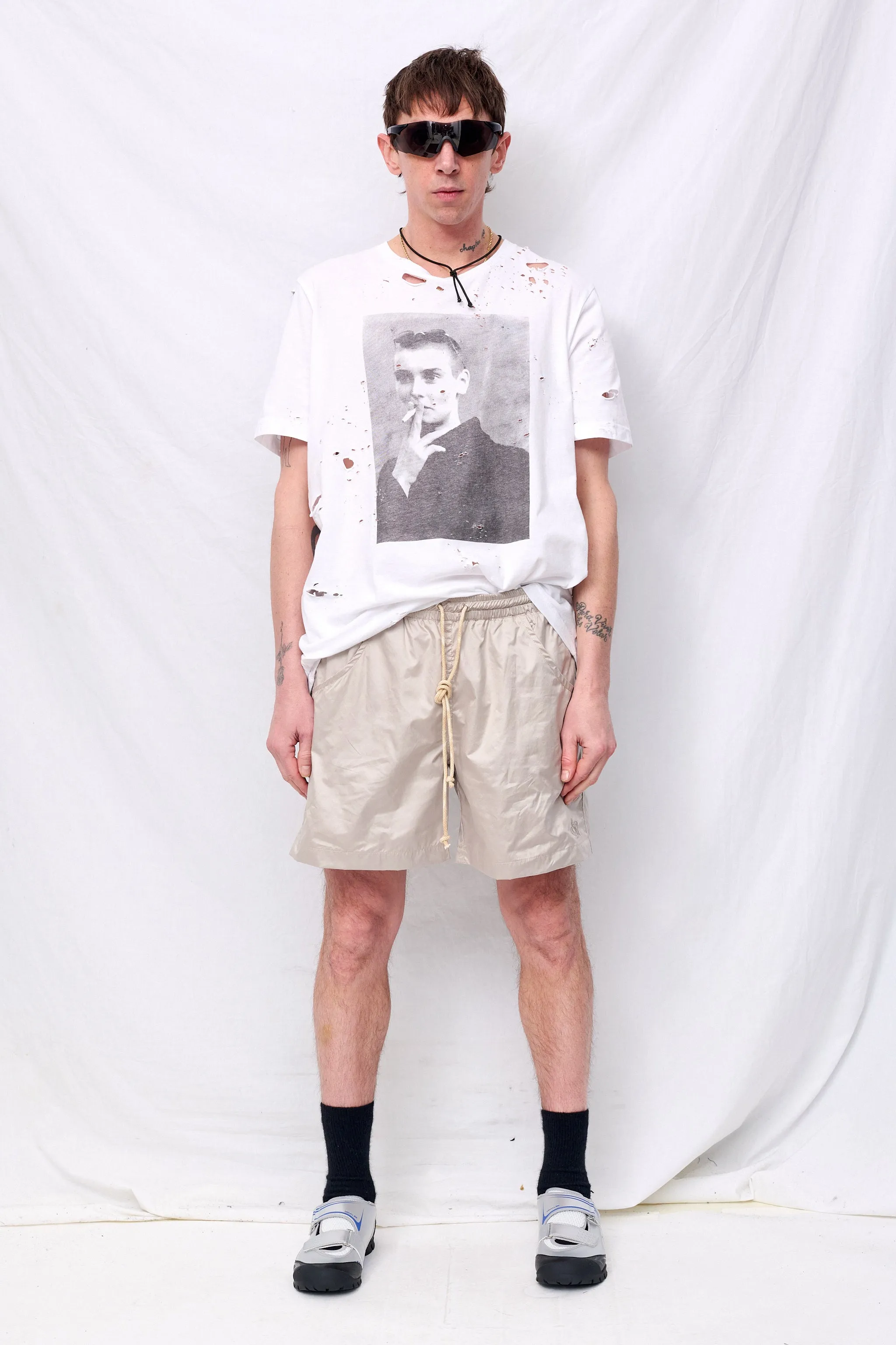 Silver Ecru Swim Shorts sold by Assembly New York