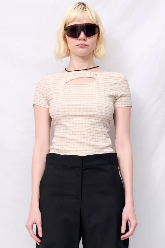 Tan Plaid Key Short Sleeve made by Assembly New York