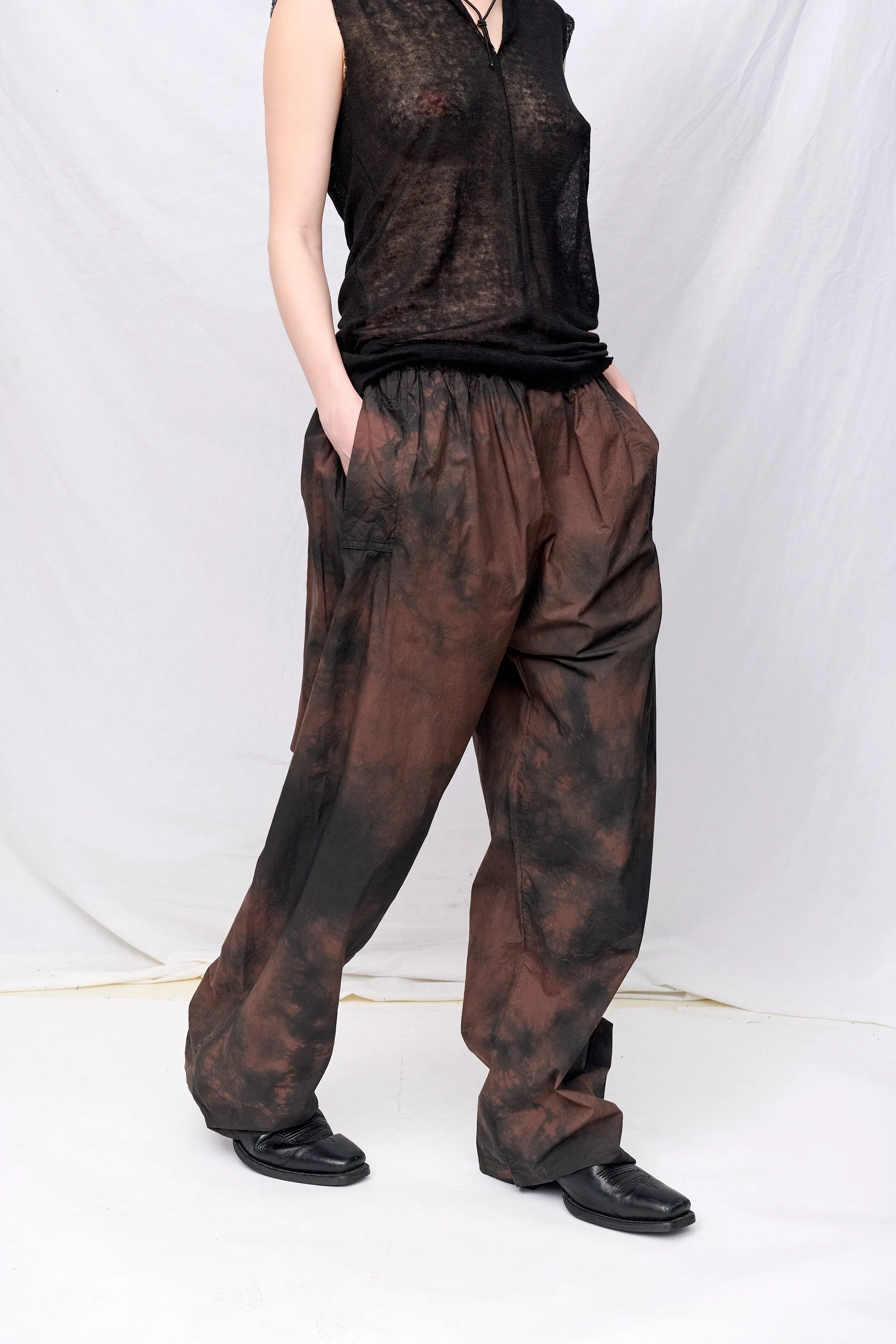 No.287 Brown/Black Poplin Flap Pocket Trousers sold by Assembly New York product image thumbnail 4