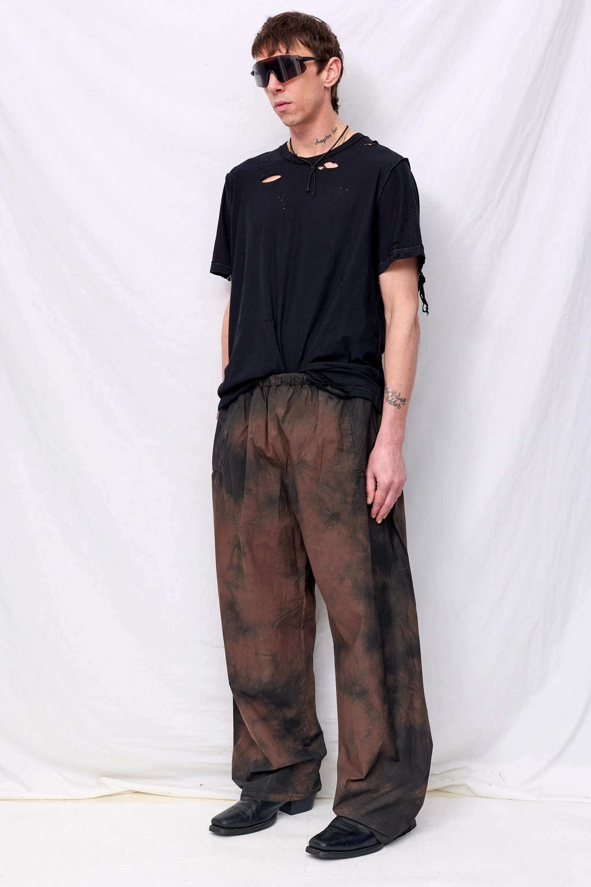 No.287 Brown/Black Poplin Flap Pocket Trousers sold by Assembly New York product image thumbnail 3