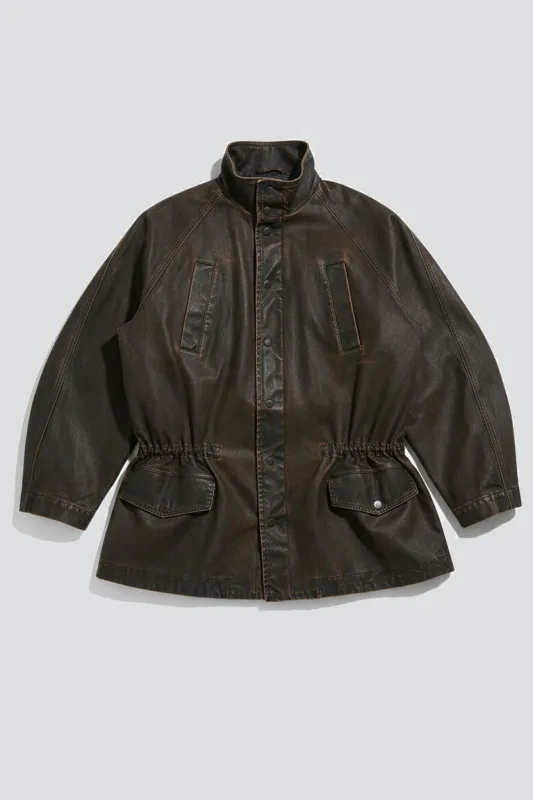 Brown Washed Vegas 4 Pockets Jacket made by Assembly New York