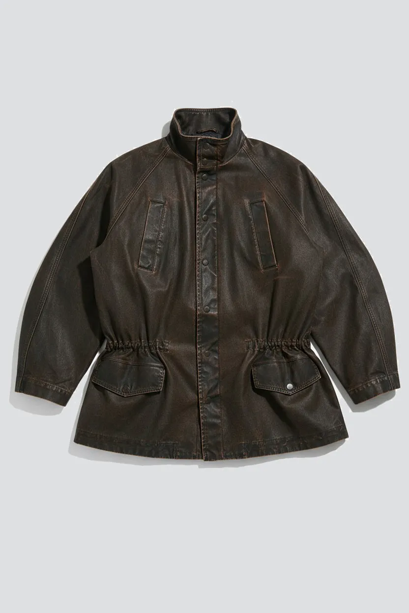 Brown Washed Vegas 4 Pockets Jacket sold by Assembly New York