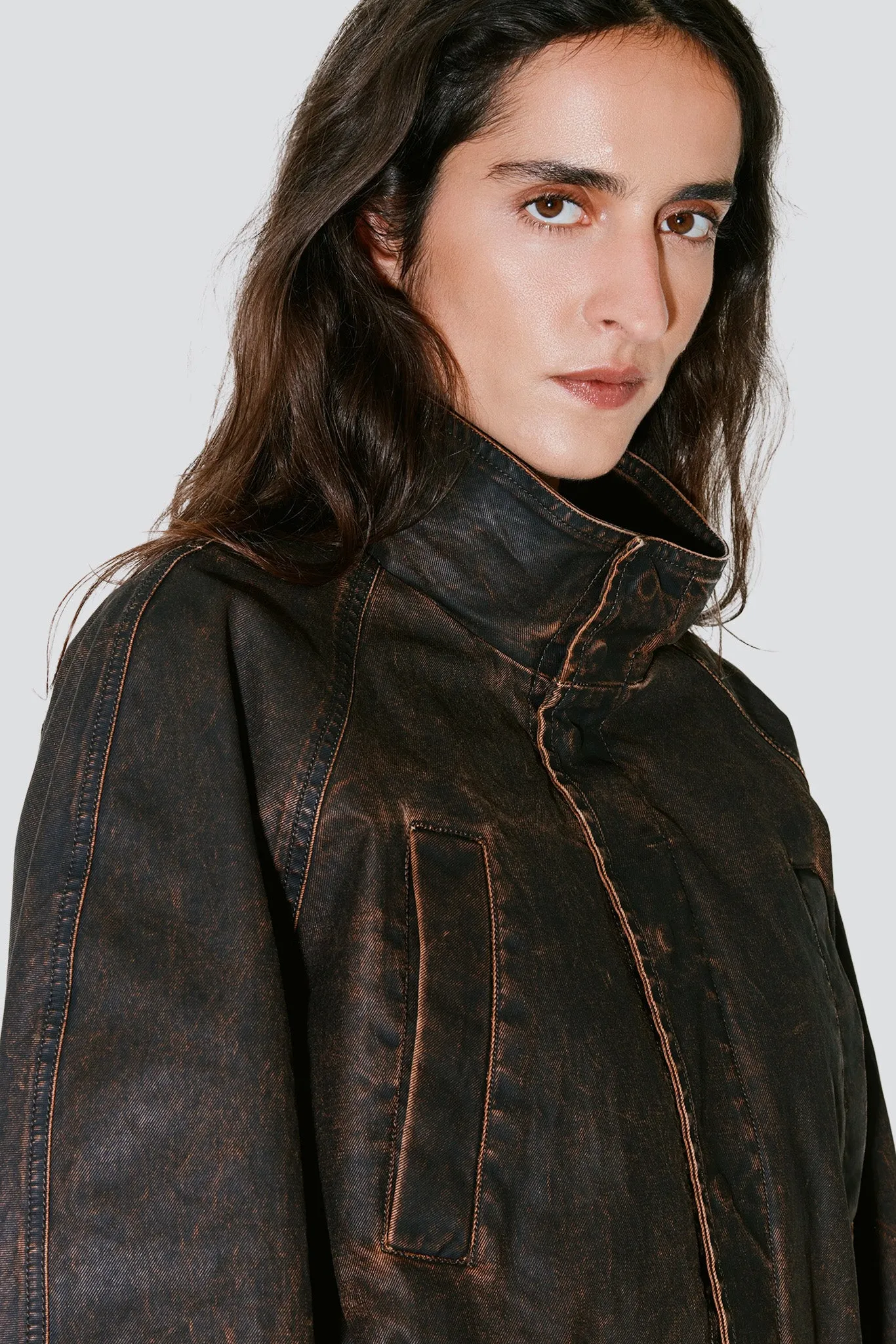 Brown Washed Vegas 4 Pockets Jacket sold by Assembly New York product image thumbnail 4
