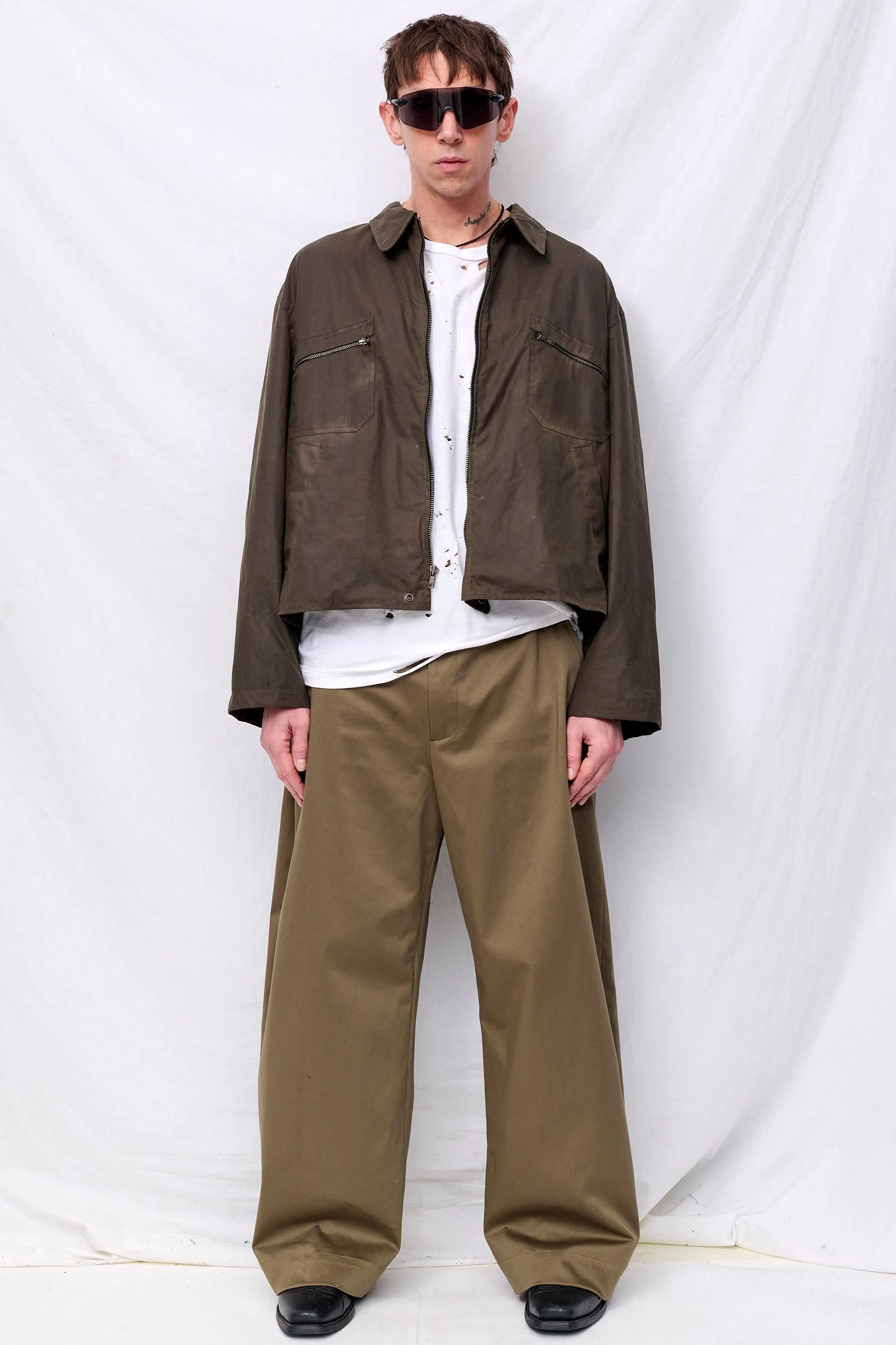 Brown Wax Pocket Zip Jacket sold by Assembly New York product image thumbnail 3