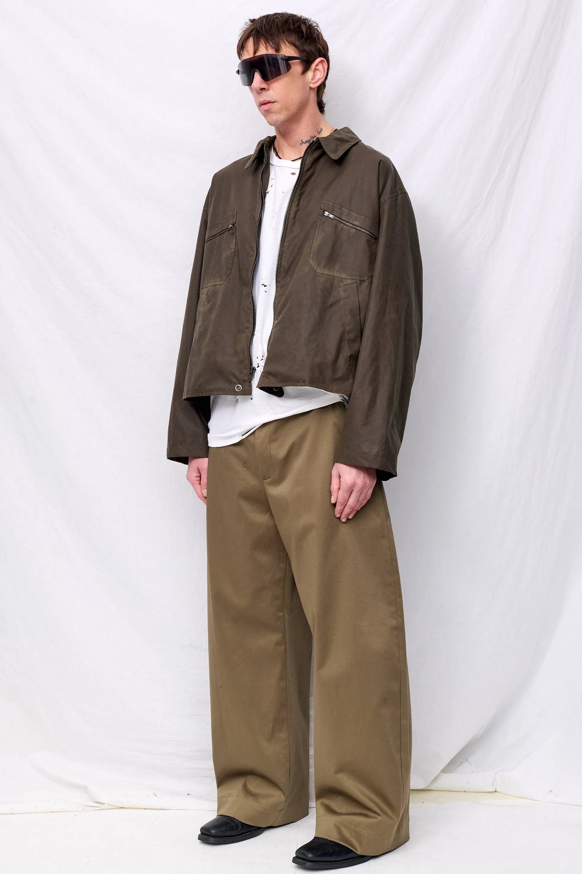 Brown Wax Pocket Zip Jacket sold by Assembly New York product image thumbnail 2