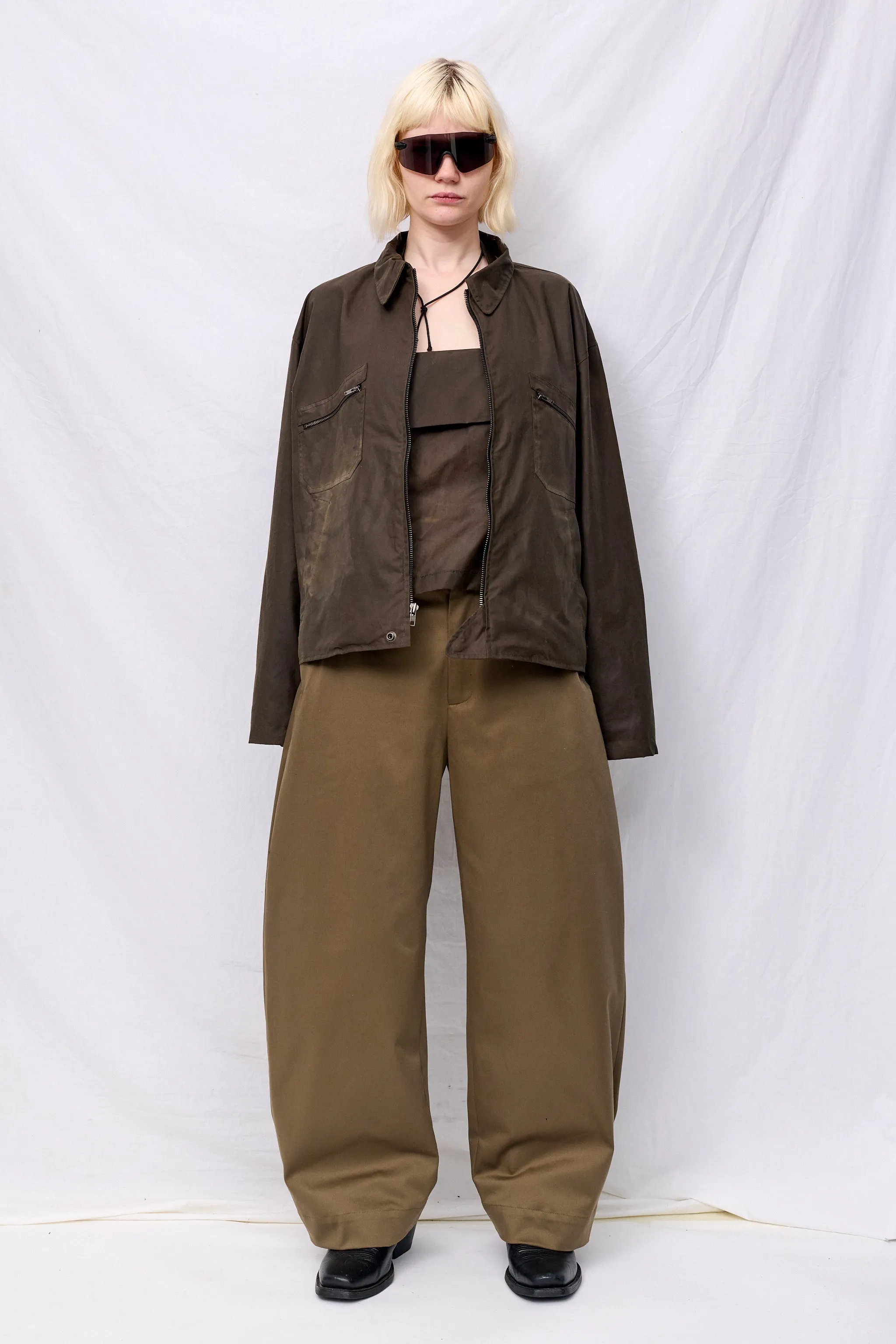 Brown Wax Pocket Zip Jacket sold by Assembly New York product image thumbnail 5