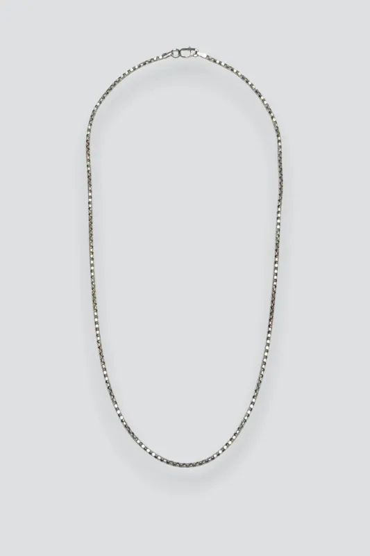 Sterling Silver Dot Set Chain Necklace made by Vintage