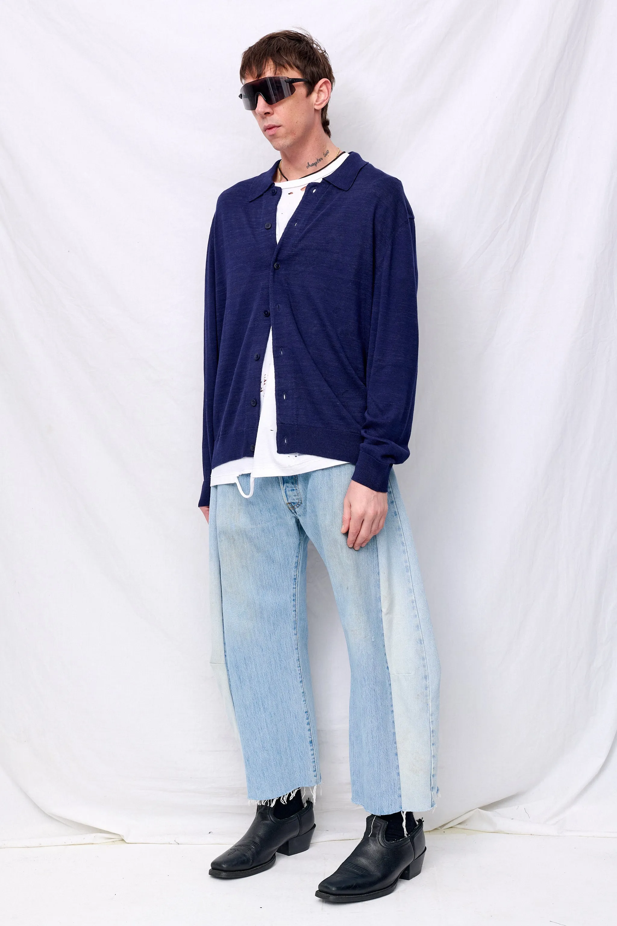 Navy Rat Pack Cardigan sold by Assembly New York product image thumbnail 4