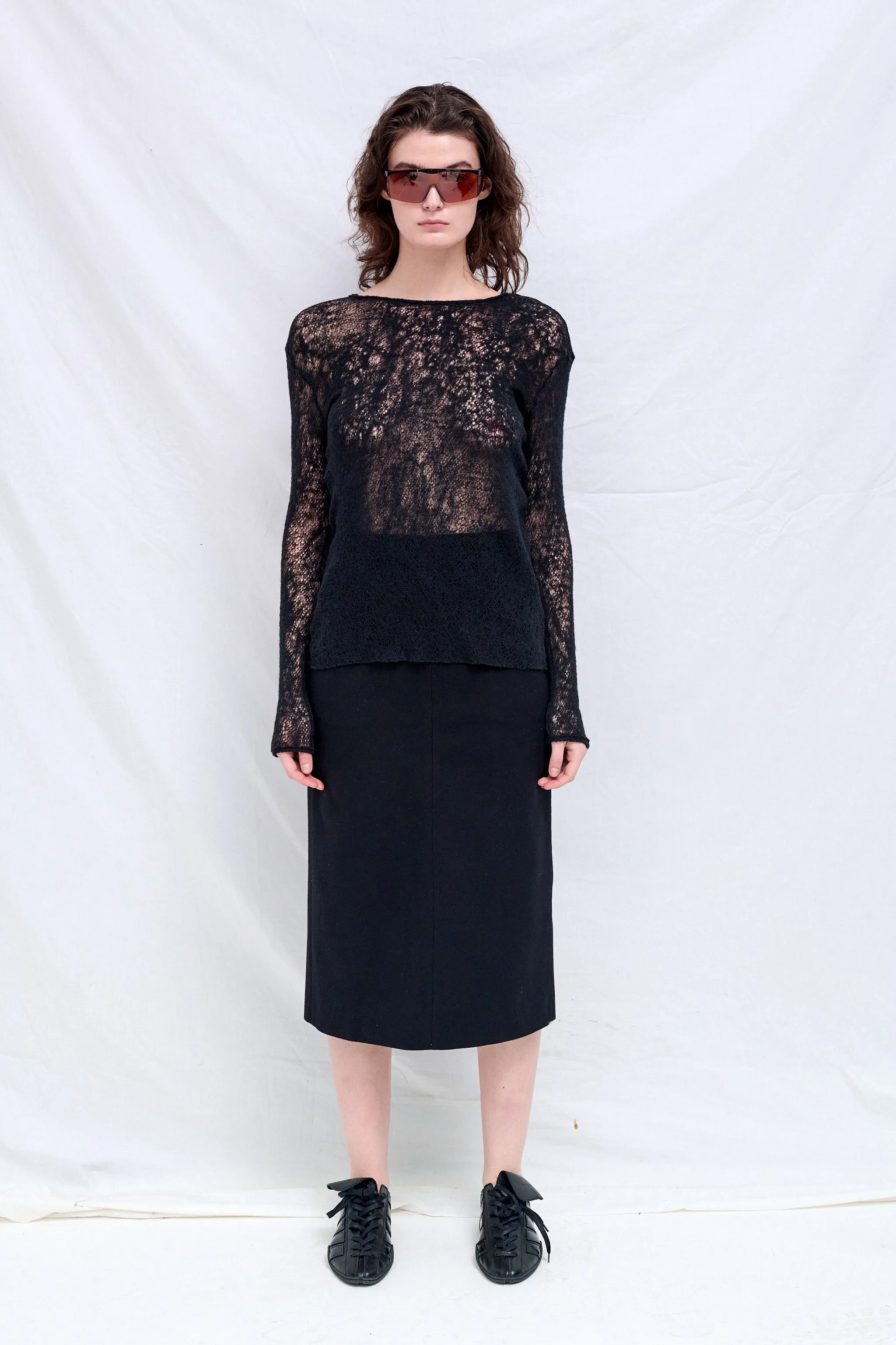 No.292 Black Merino Wool Knitted Top sold by Assembly New York product image thumbnail 5