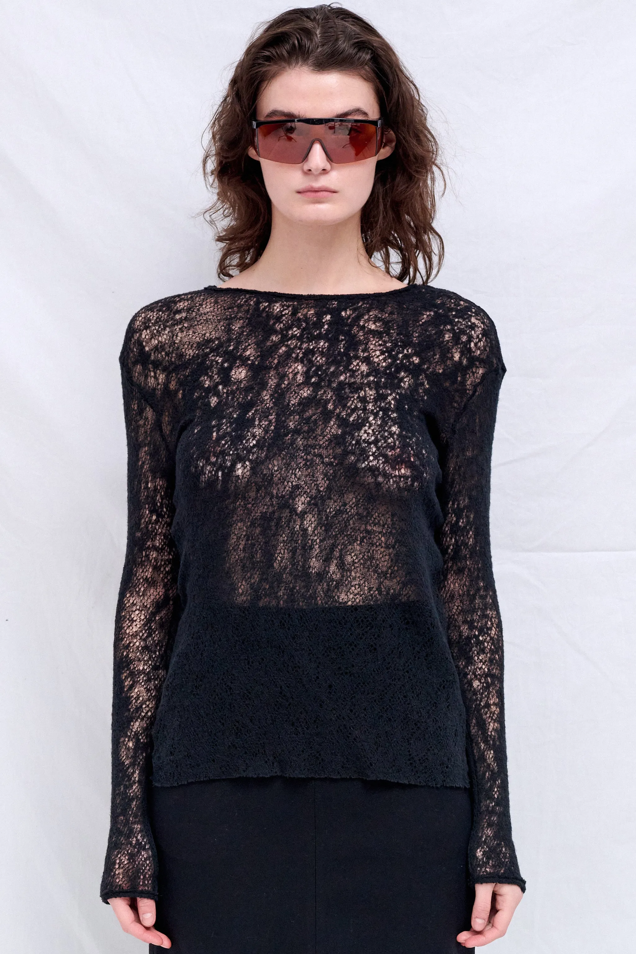 No.292 Black Merino Wool Knitted Top sold by Assembly New York product image thumbnail 3