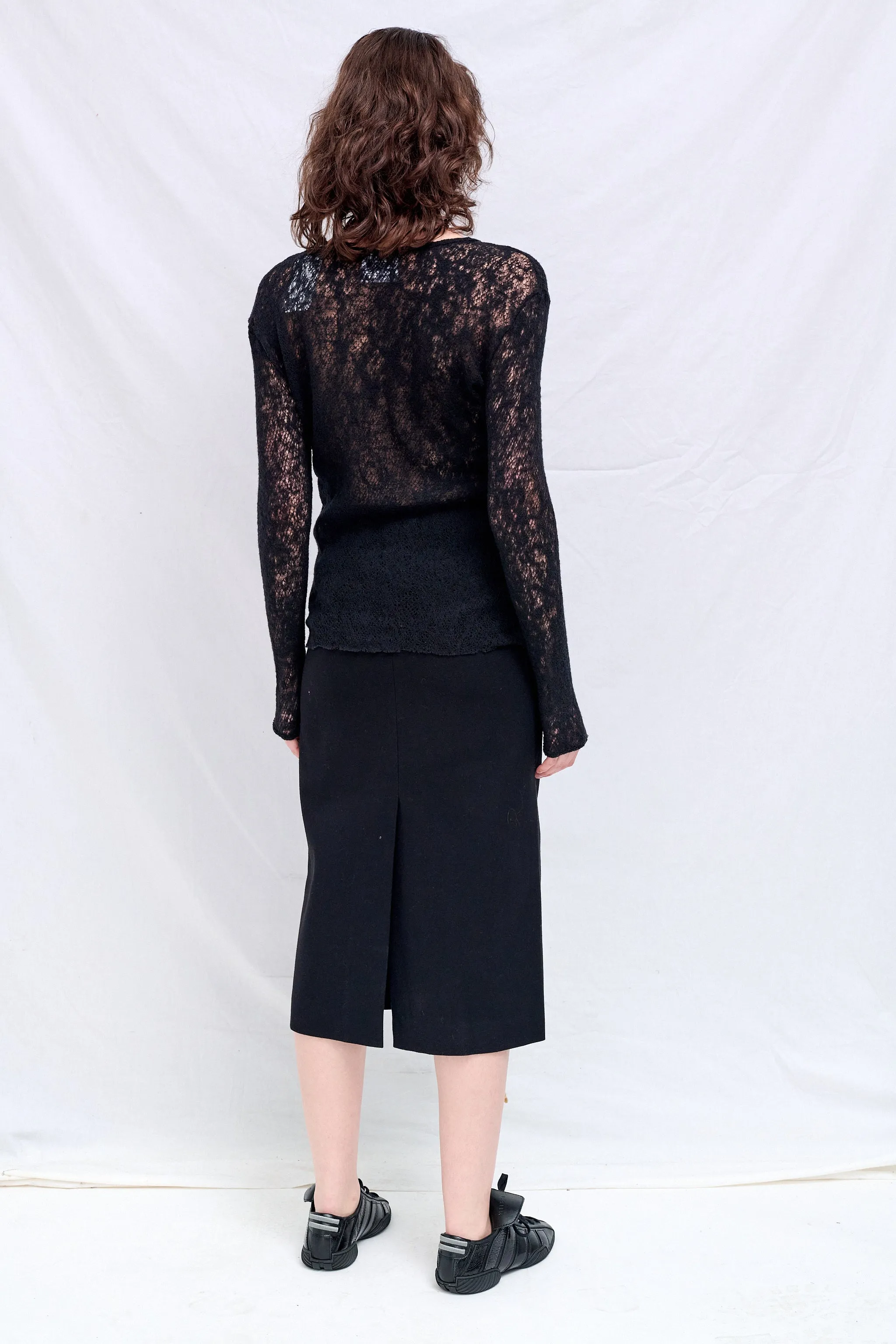 No.292 Black Merino Wool Knitted Top sold by Assembly New York product image thumbnail 4