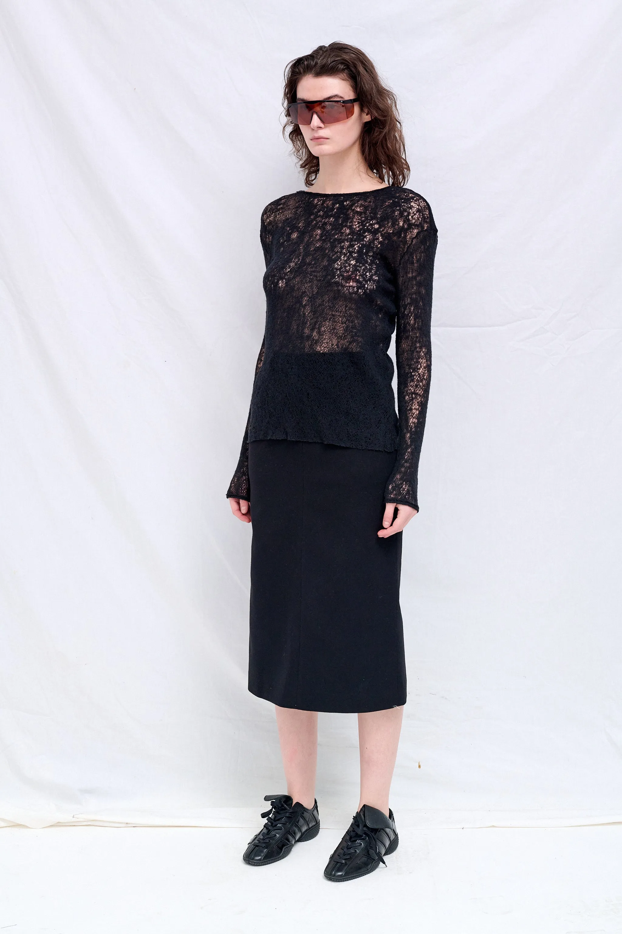 No.292 Black Merino Wool Knitted Top sold by Assembly New York product image thumbnail 2