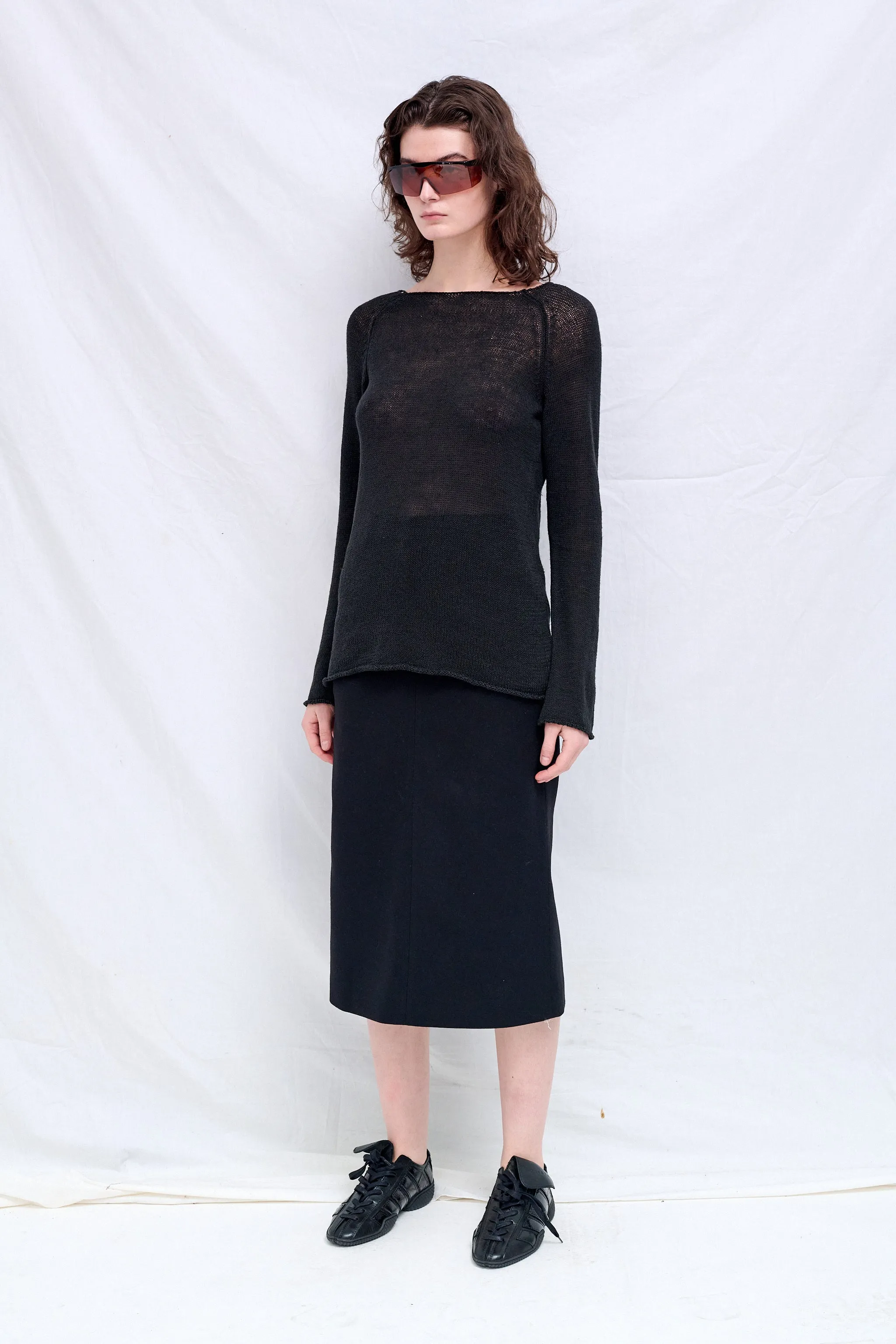 No.246 Black Hemp/Silk Yarn Jumper sold by Assembly New York product image thumbnail 2
