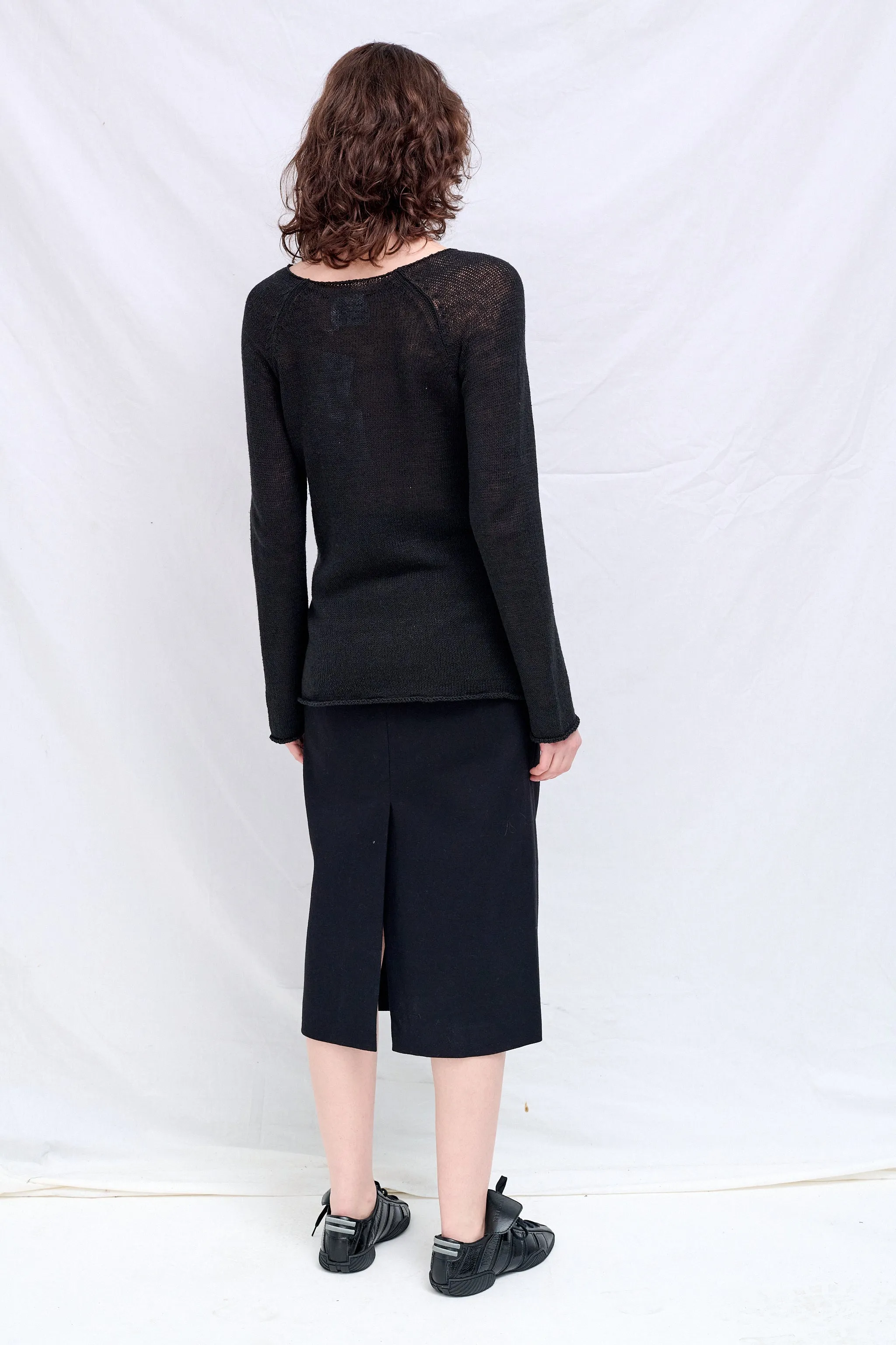 No.246 Black Hemp/Silk Yarn Jumper sold by Assembly New York product image thumbnail 4