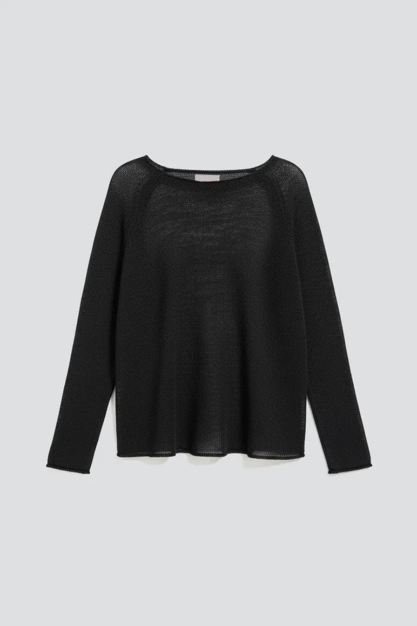 No.246 Black Hemp/Silk Yarn Jumper sold by Assembly New York
