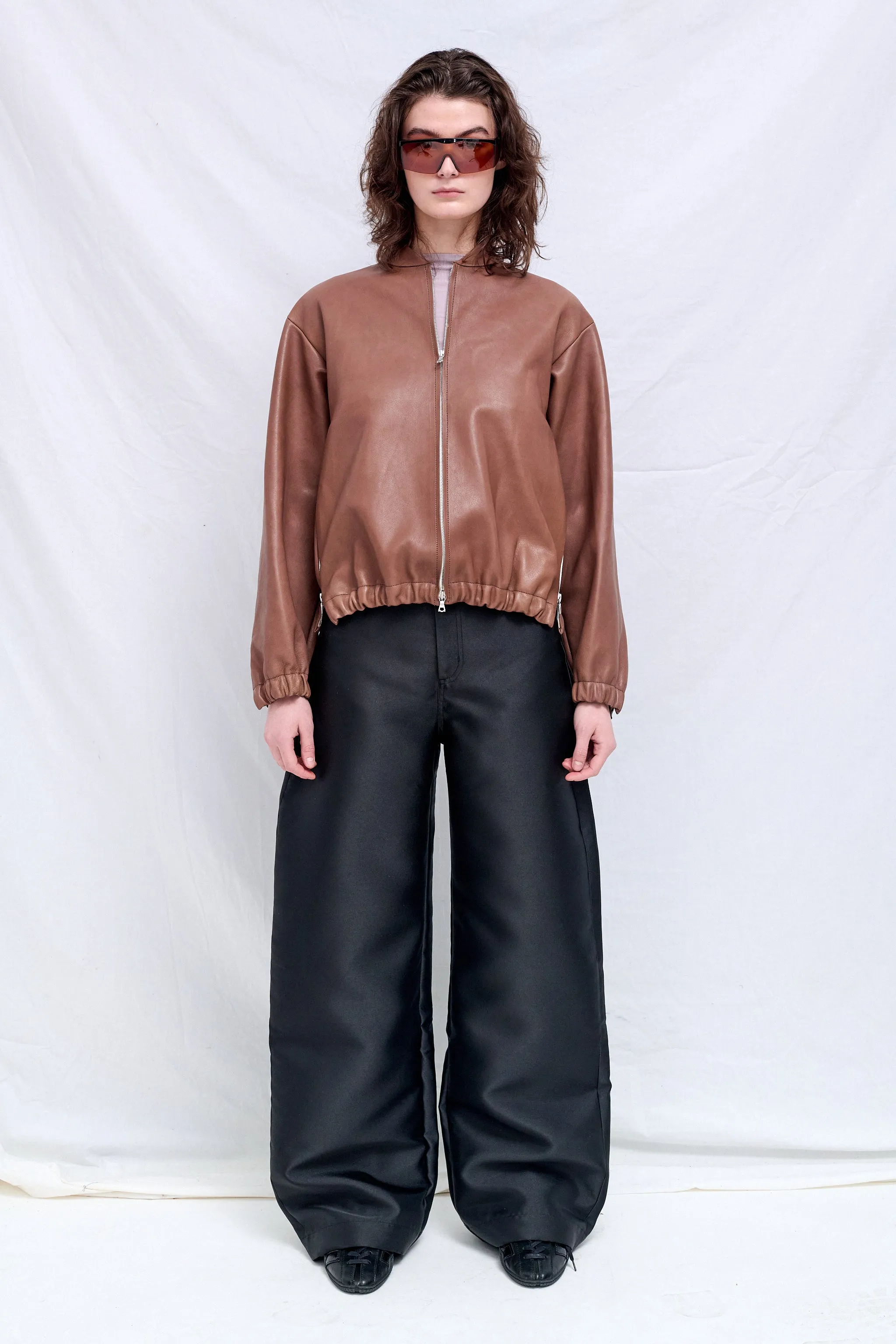 No.306 Brown Leather Six Zipper Jacket sold by Assembly New York product image thumbnail 4