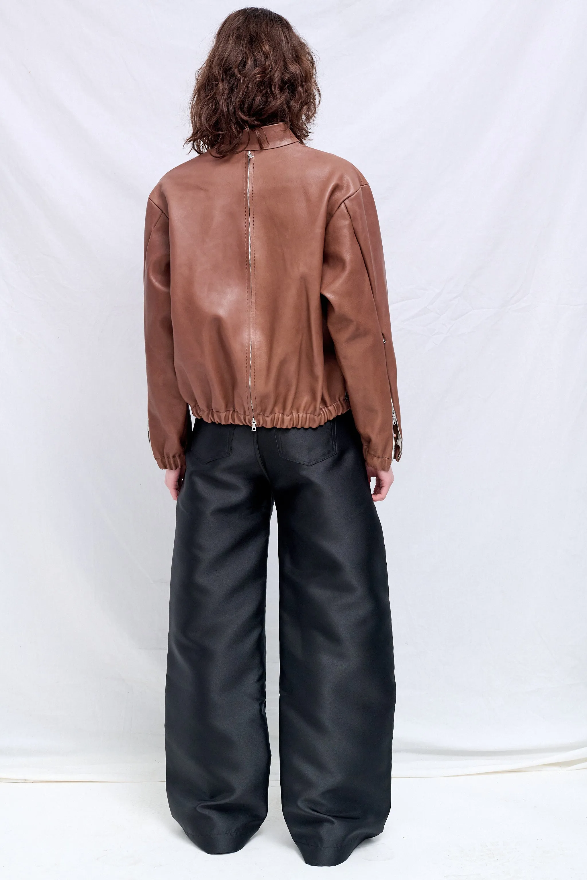No.306 Brown Leather Six Zipper Jacket sold by Assembly New York product image thumbnail 3