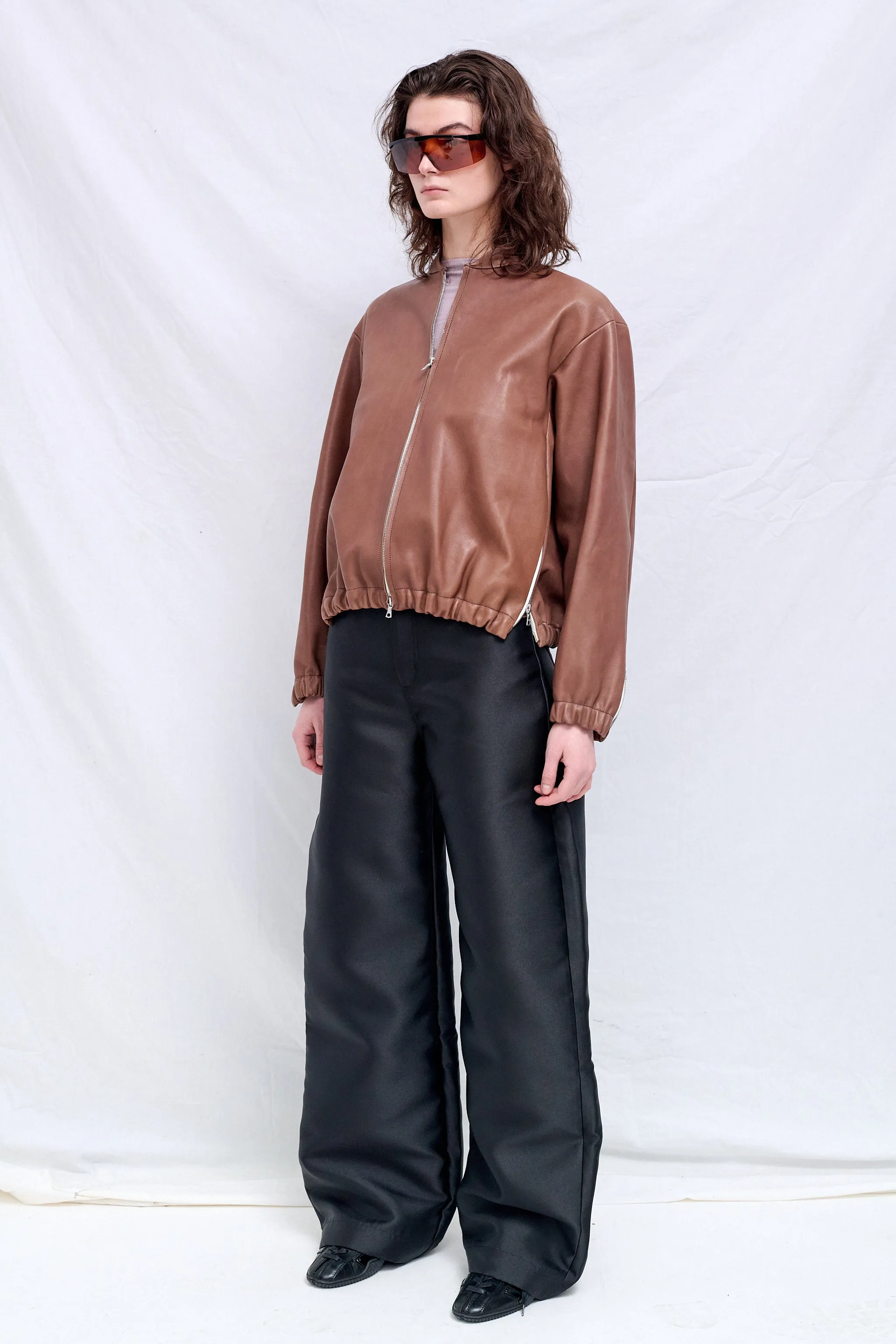No.306 Brown Leather Six Zipper Jacket sold by Assembly New York product image thumbnail 2