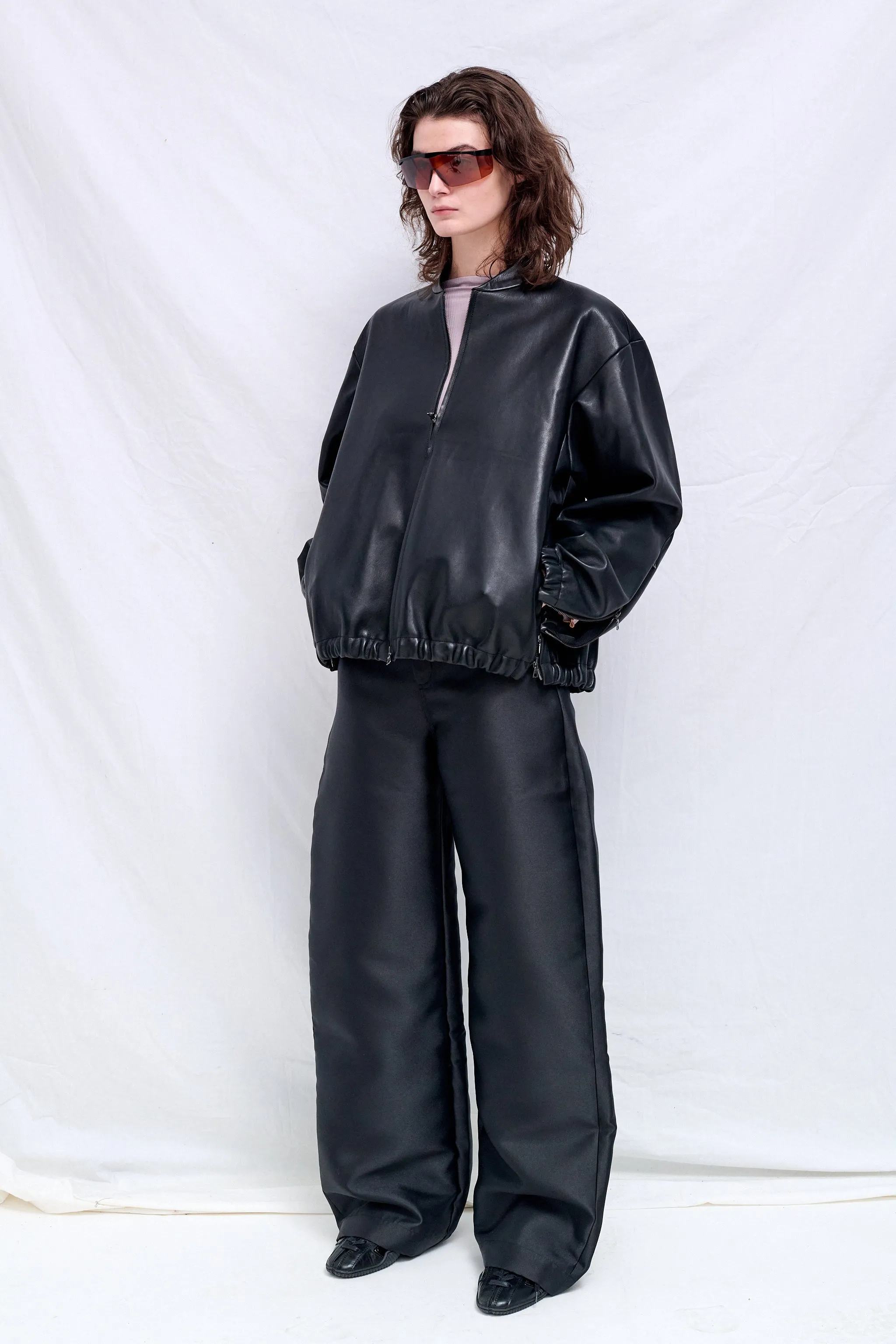No.306 Black Leather Six Zipper Jacket sold by Assembly New York product image thumbnail 2