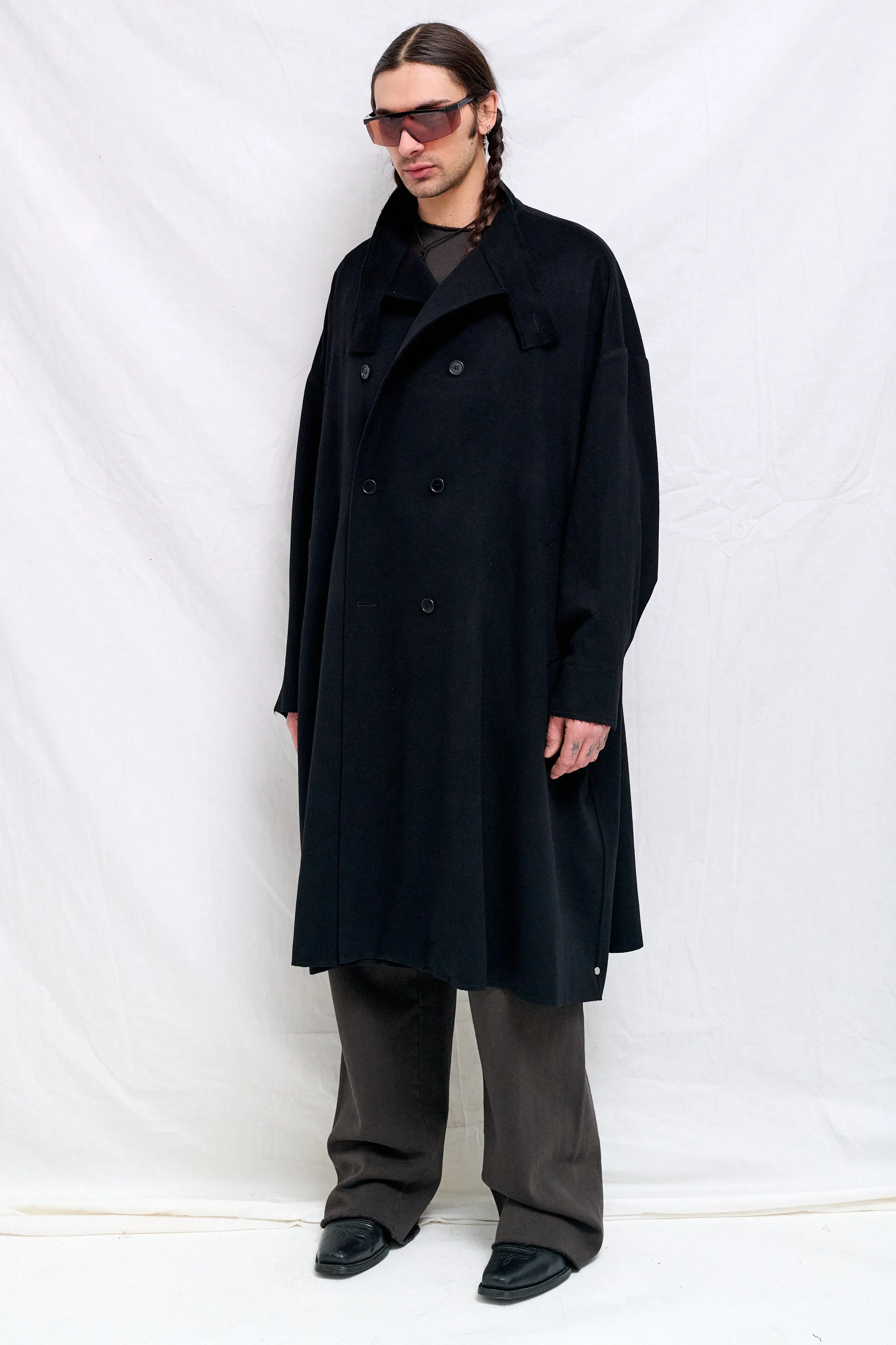 No.65 Black Heavy Wool Oversized Coat sold by Assembly New York product image thumbnail 4