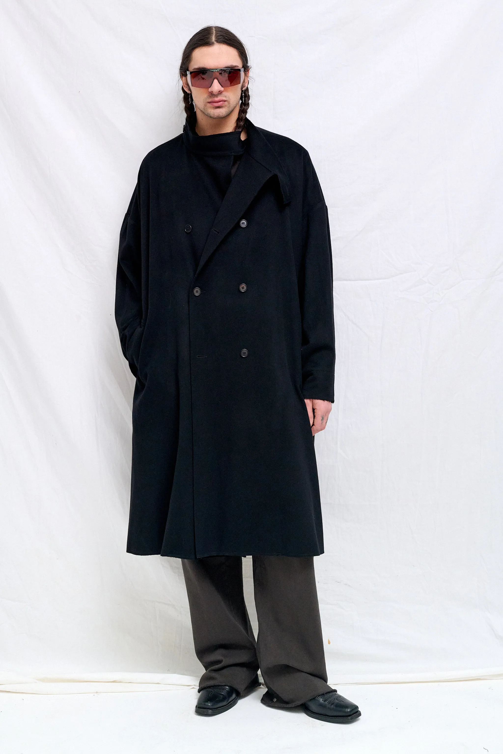 No.65 Black Heavy Wool Oversized Coat sold by Assembly New York product image thumbnail 2