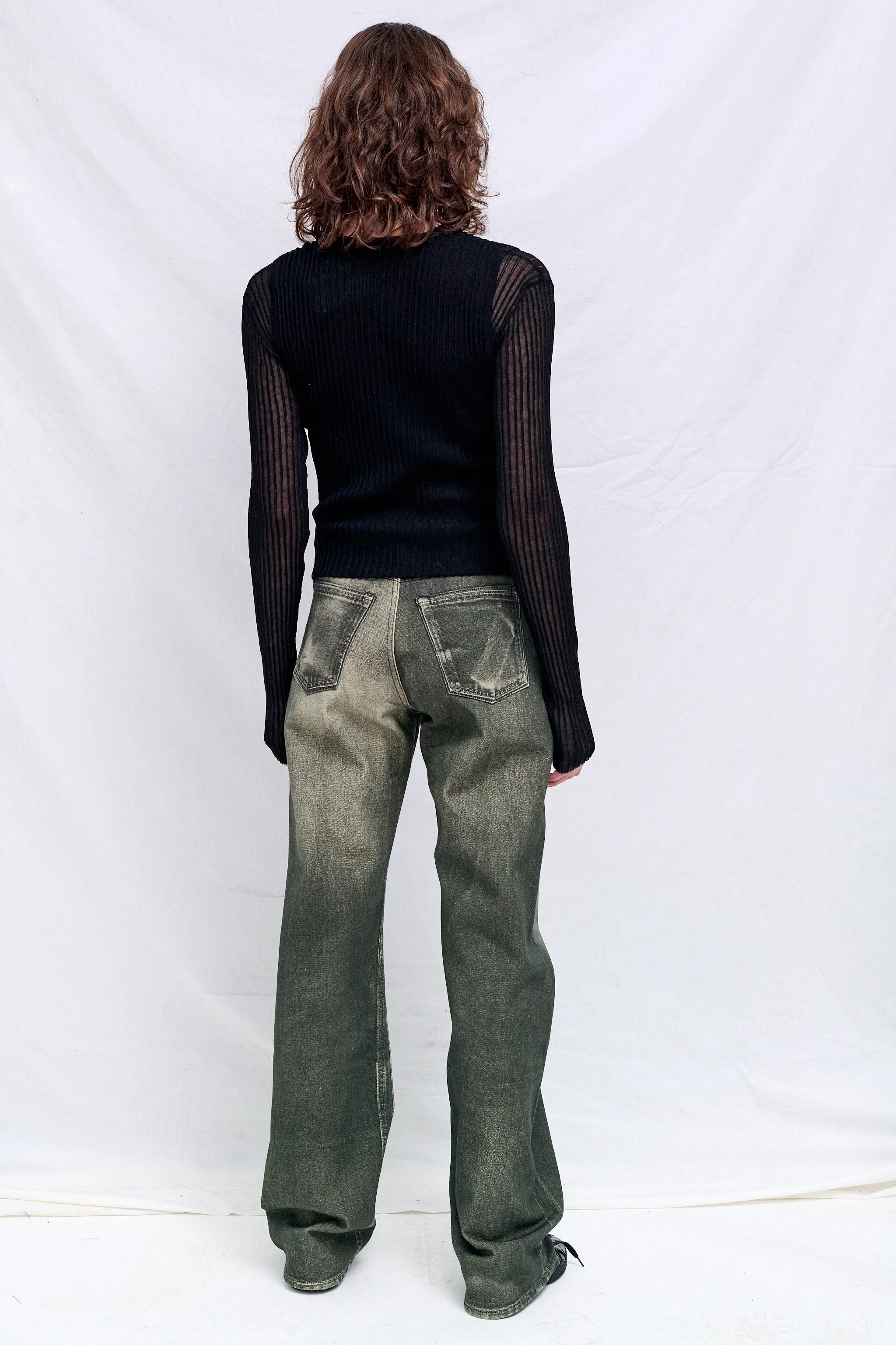 Black Double Up Rib Cardigan sold by Assembly New York product image thumbnail 3