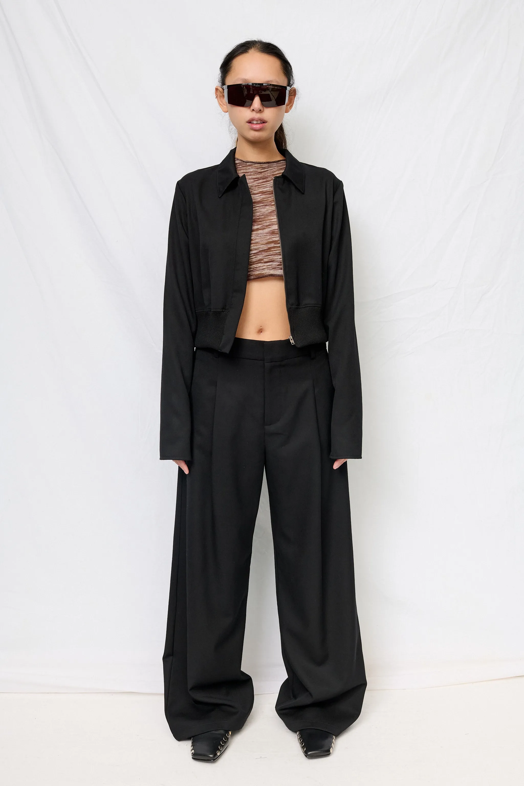 Black Suiting Bolero Jacket sold by Assembly New York product image thumbnail 3