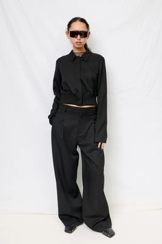 Black Suiting Bolero Jacket made by Assembly New York