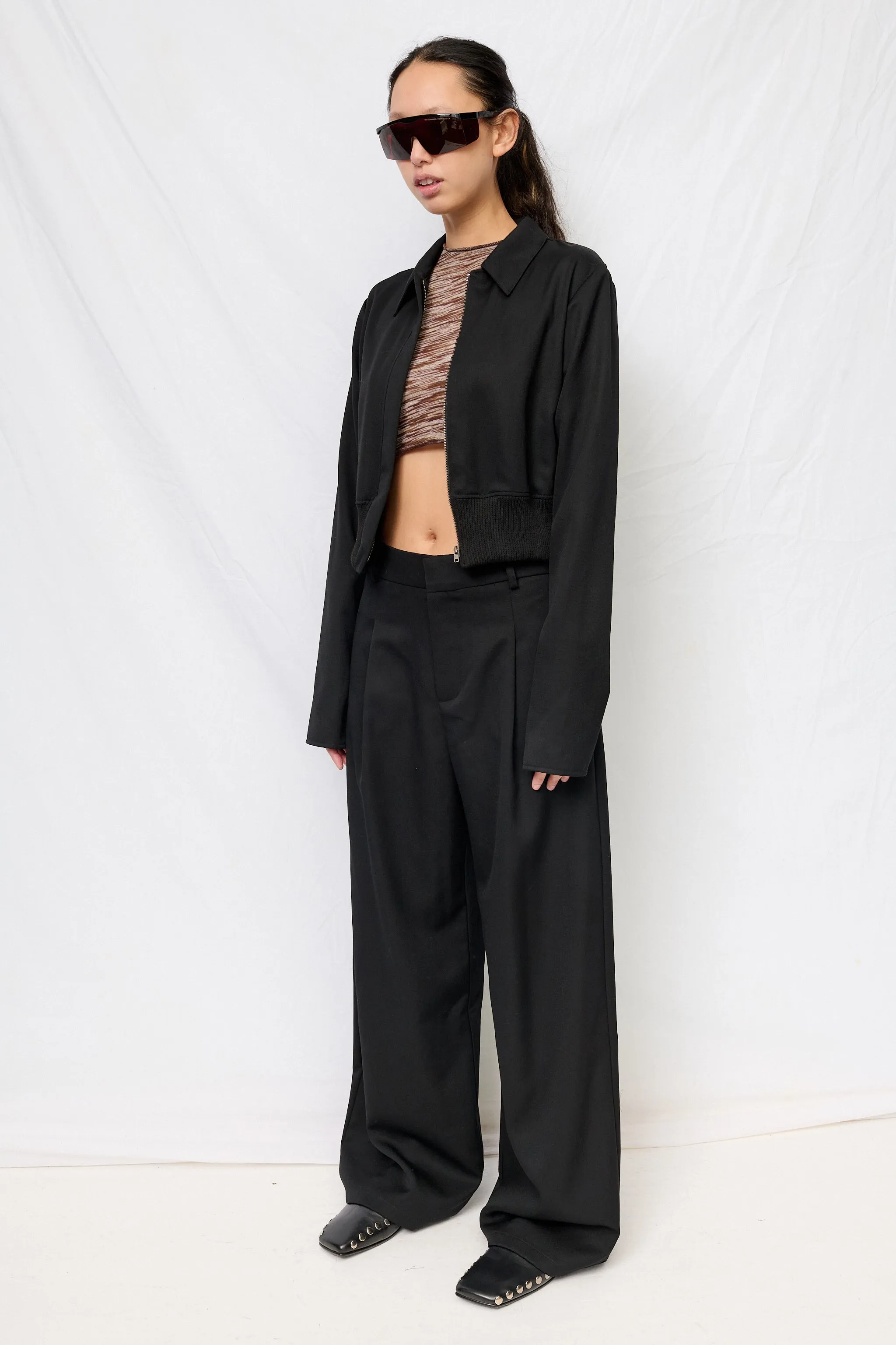 Black Suiting Bolero Jacket sold by Assembly New York product image thumbnail 4