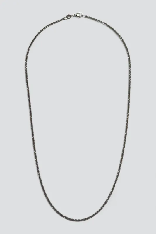 Sterling Silver Tiny Cable Link Necklace made by Vintage