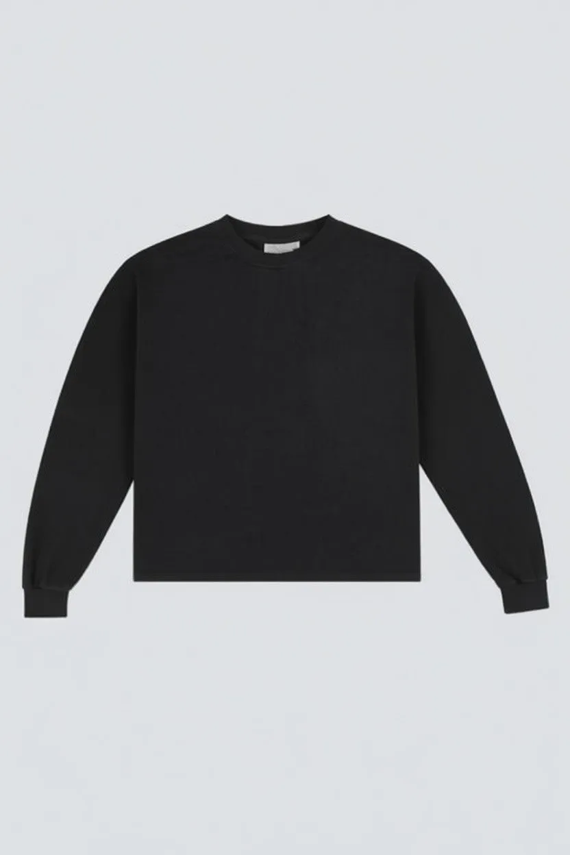 Black Cropped Long Sleeve Tee sold by Assembly New York