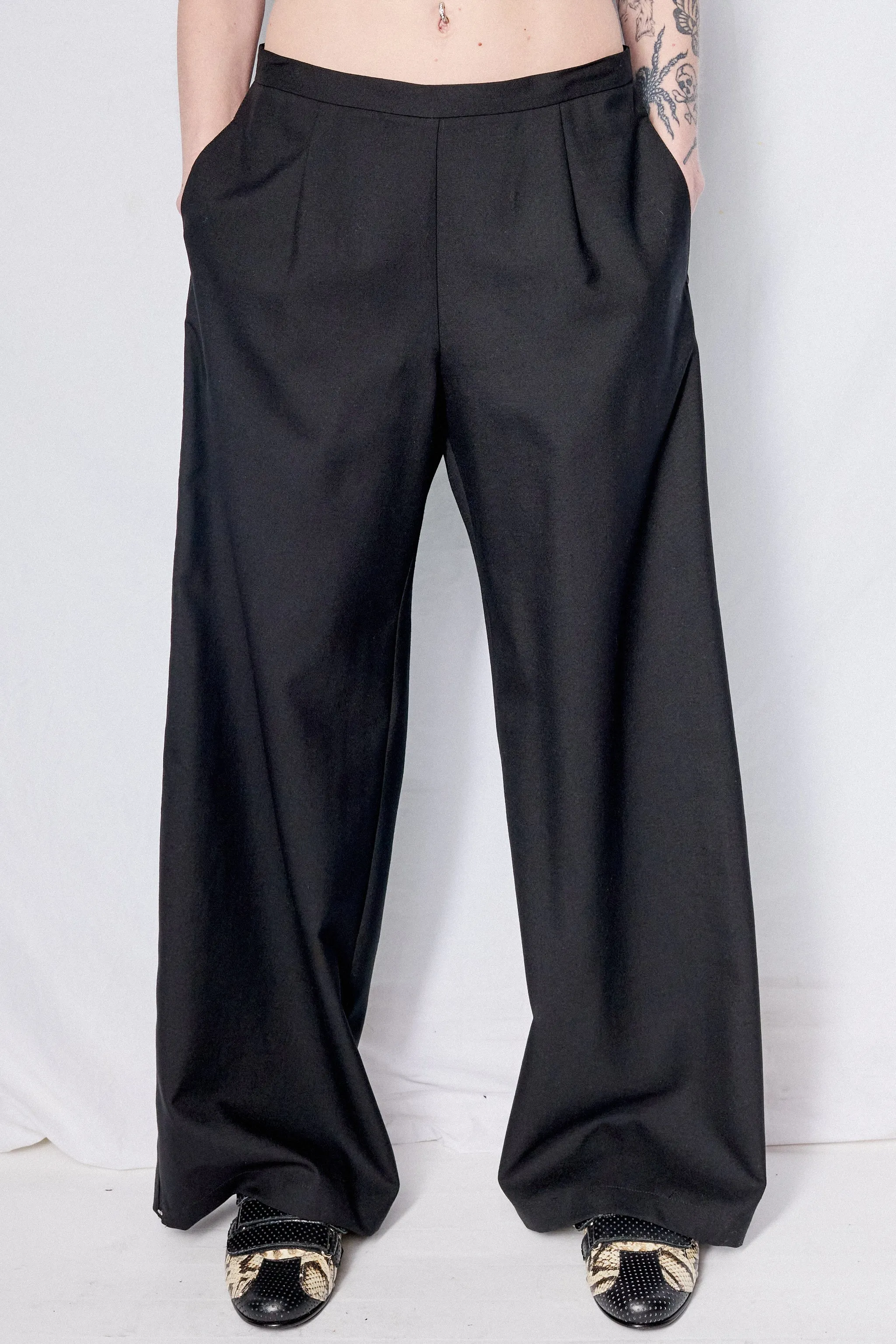 Black Suiting Side Hook Clean Pant sold by Assembly New York product image thumbnail 3
