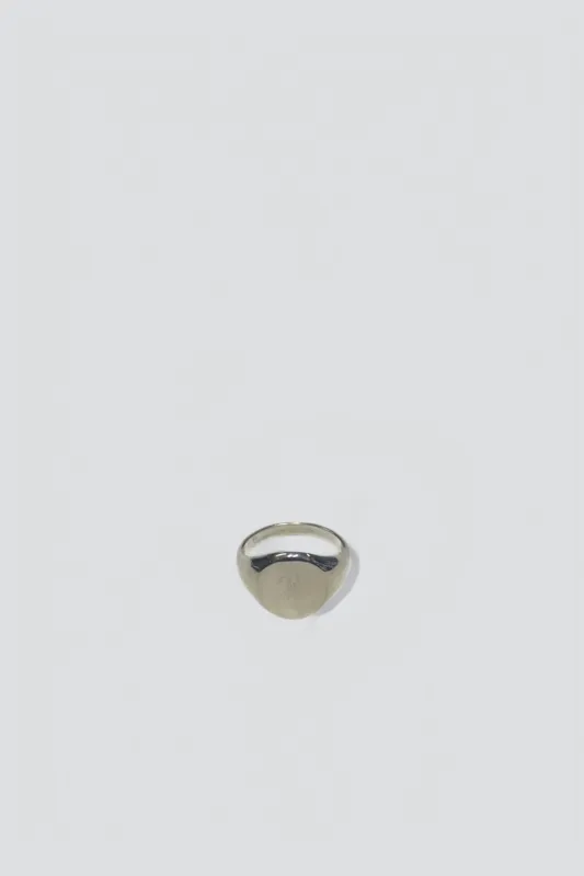 Sterling Silver Round Signet Ring made by Vintage