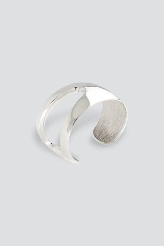Silver Cabur Cuff made by Assembly New York