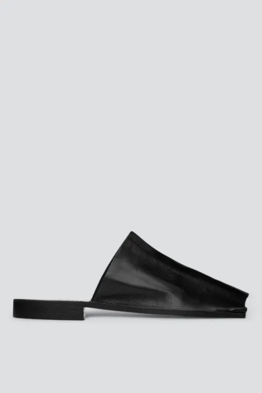 No.7 Black Open Toe Babouche made by Gabriela Coll Garments