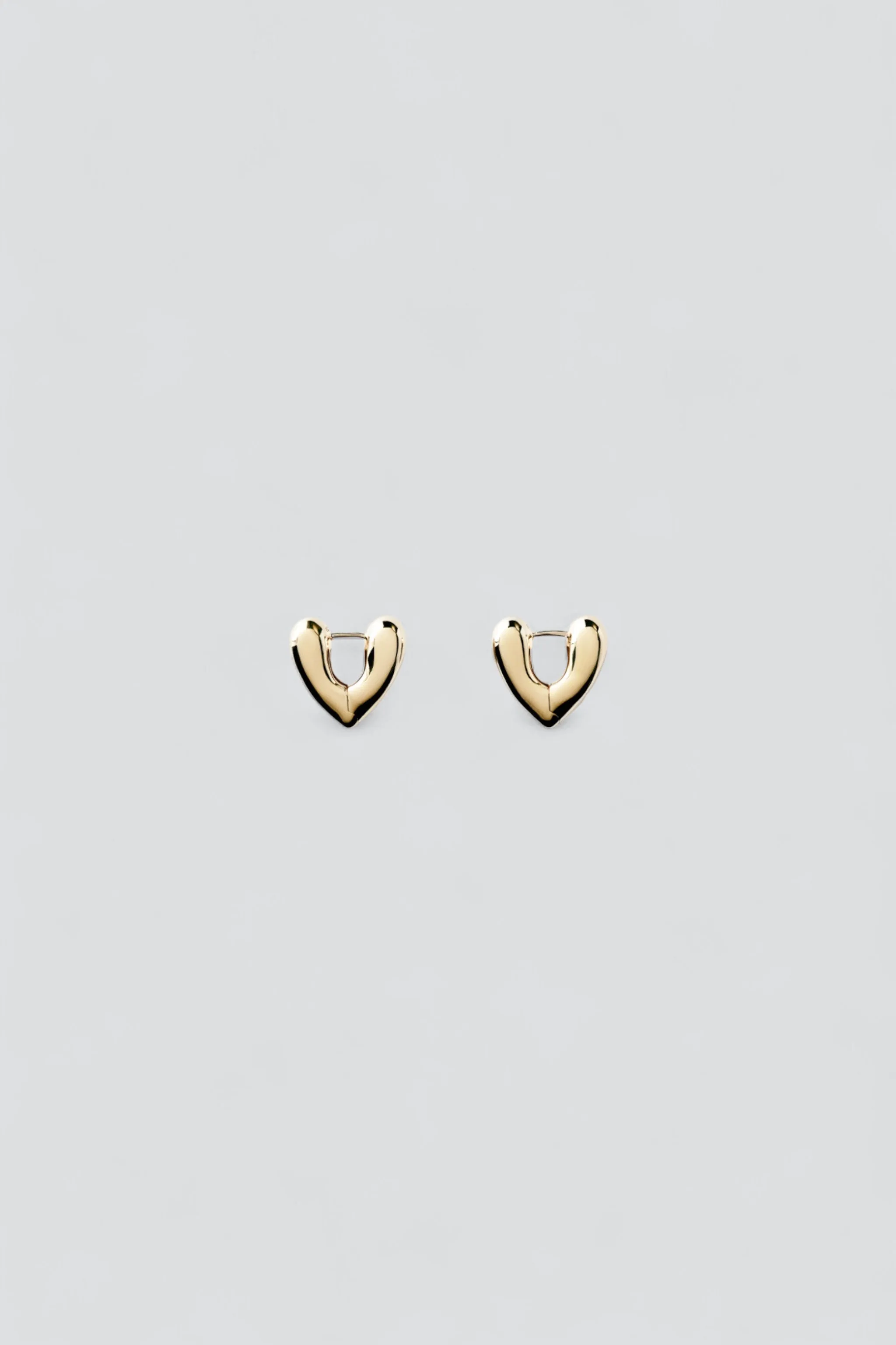 10K Gold Mini Heart Hoops sold by Assembly New York