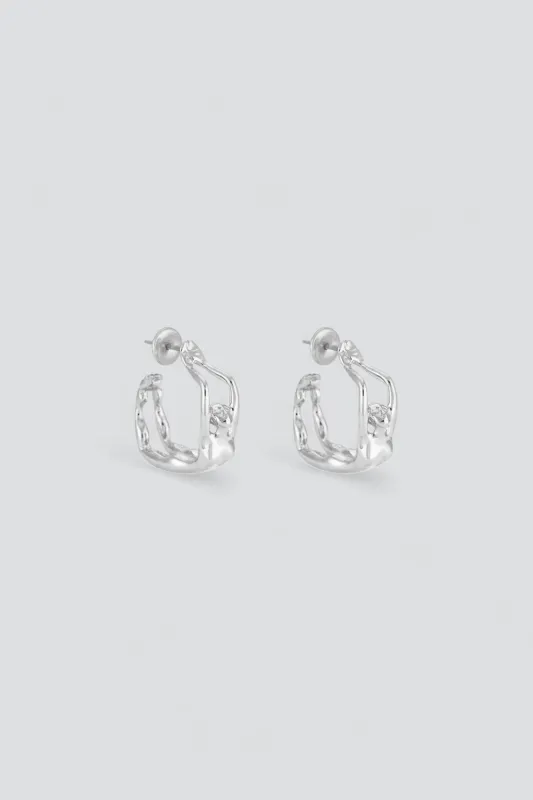 Sterling Silver Louise Earrings made by Assembly New York