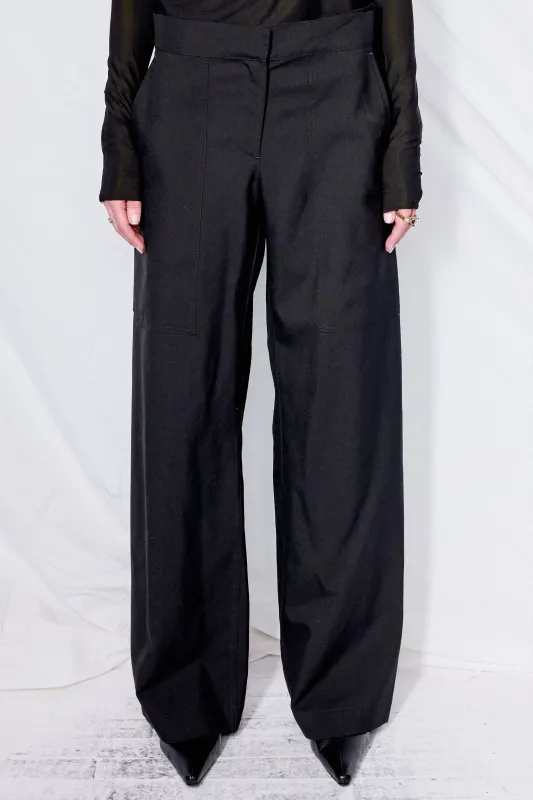 Black Suiting Simple Pant made by Assembly New York