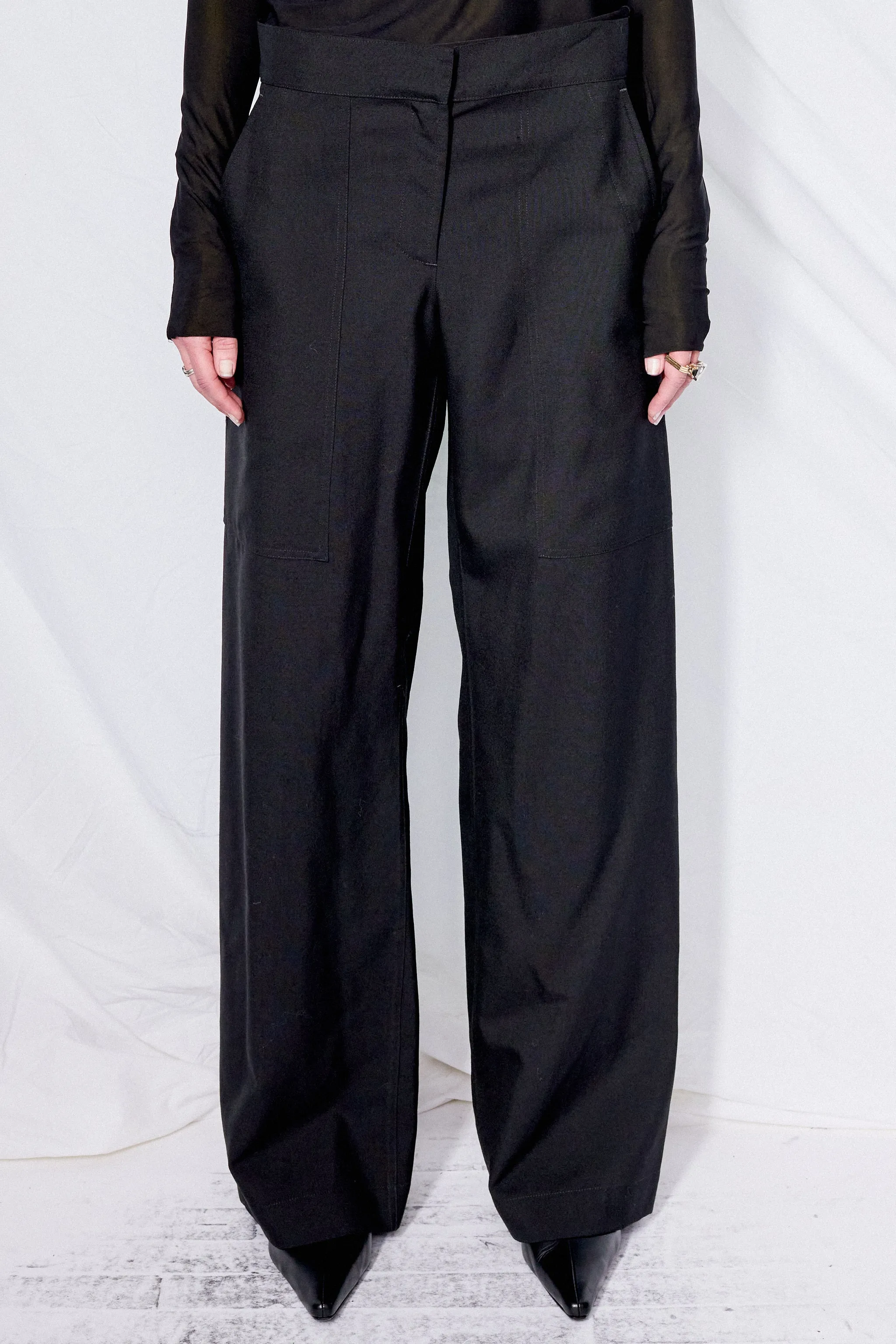 Black Suiting Simple Pant sold by Assembly New York