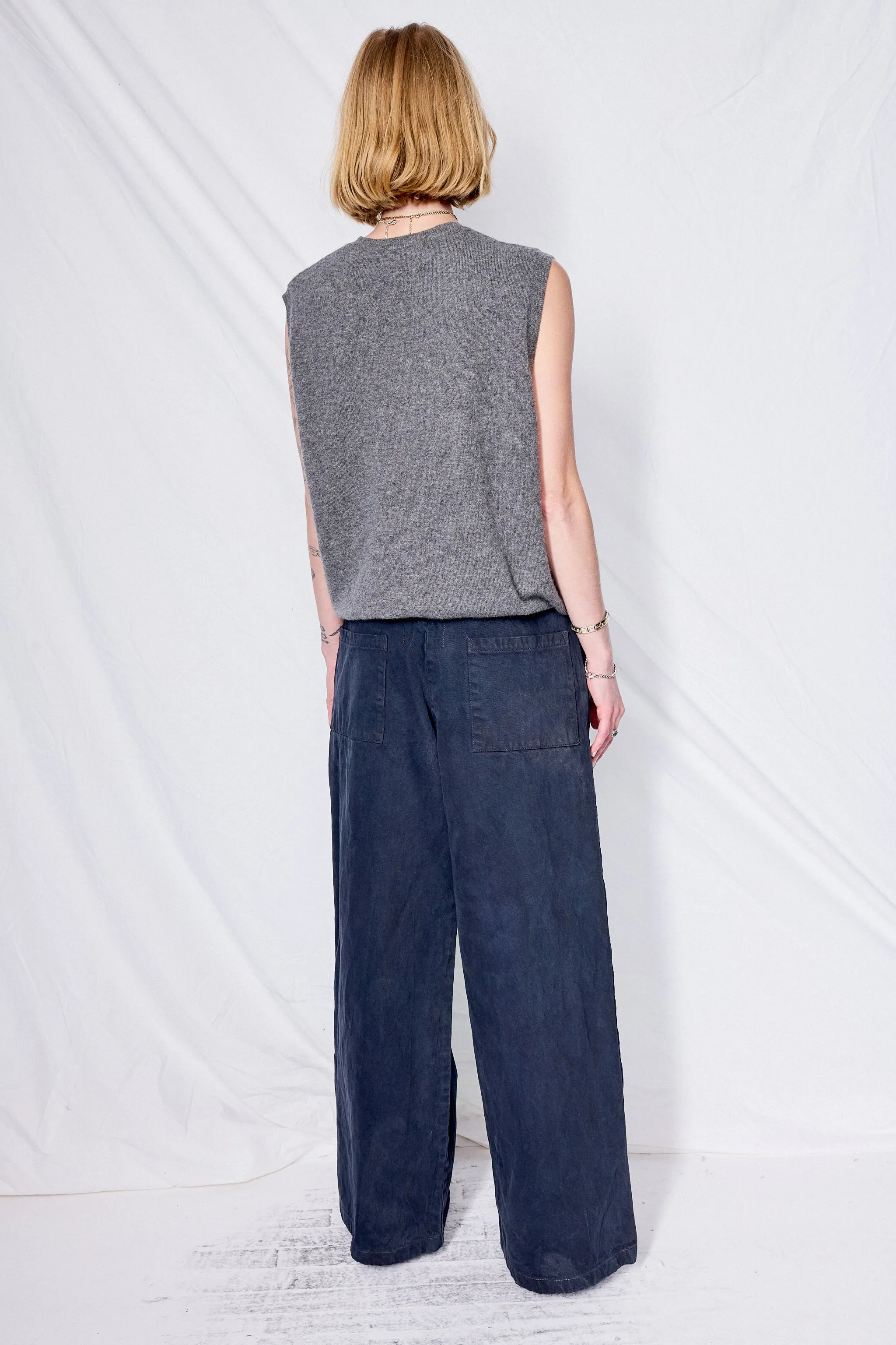 Heather Grey Cashmere Yogi Vest sold by Assembly New York product image thumbnail 4