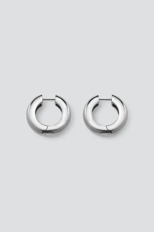 Sterling Silver Hinge Hoops made by AGMES