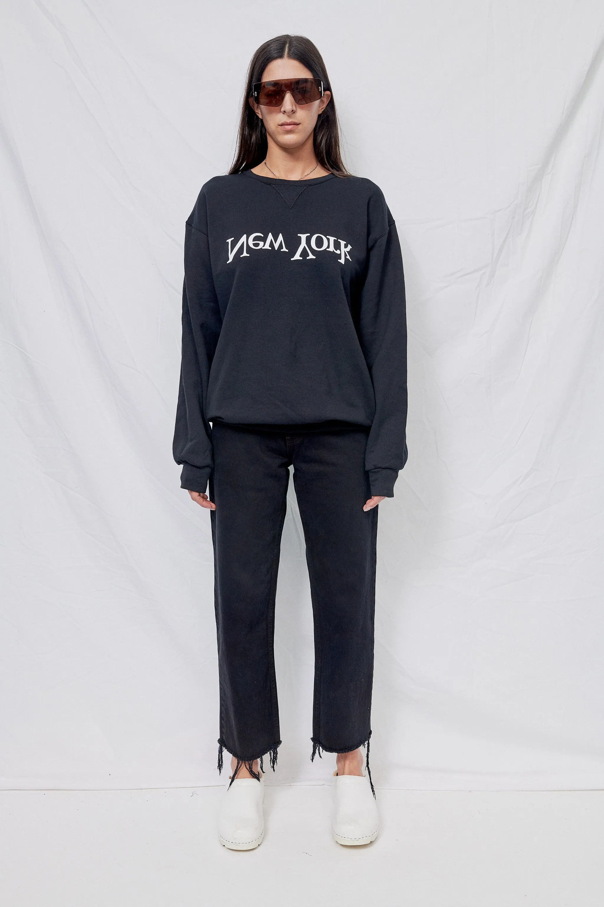Black New York Logo Sweatshirt sold by Assembly New York product image thumbnail 3