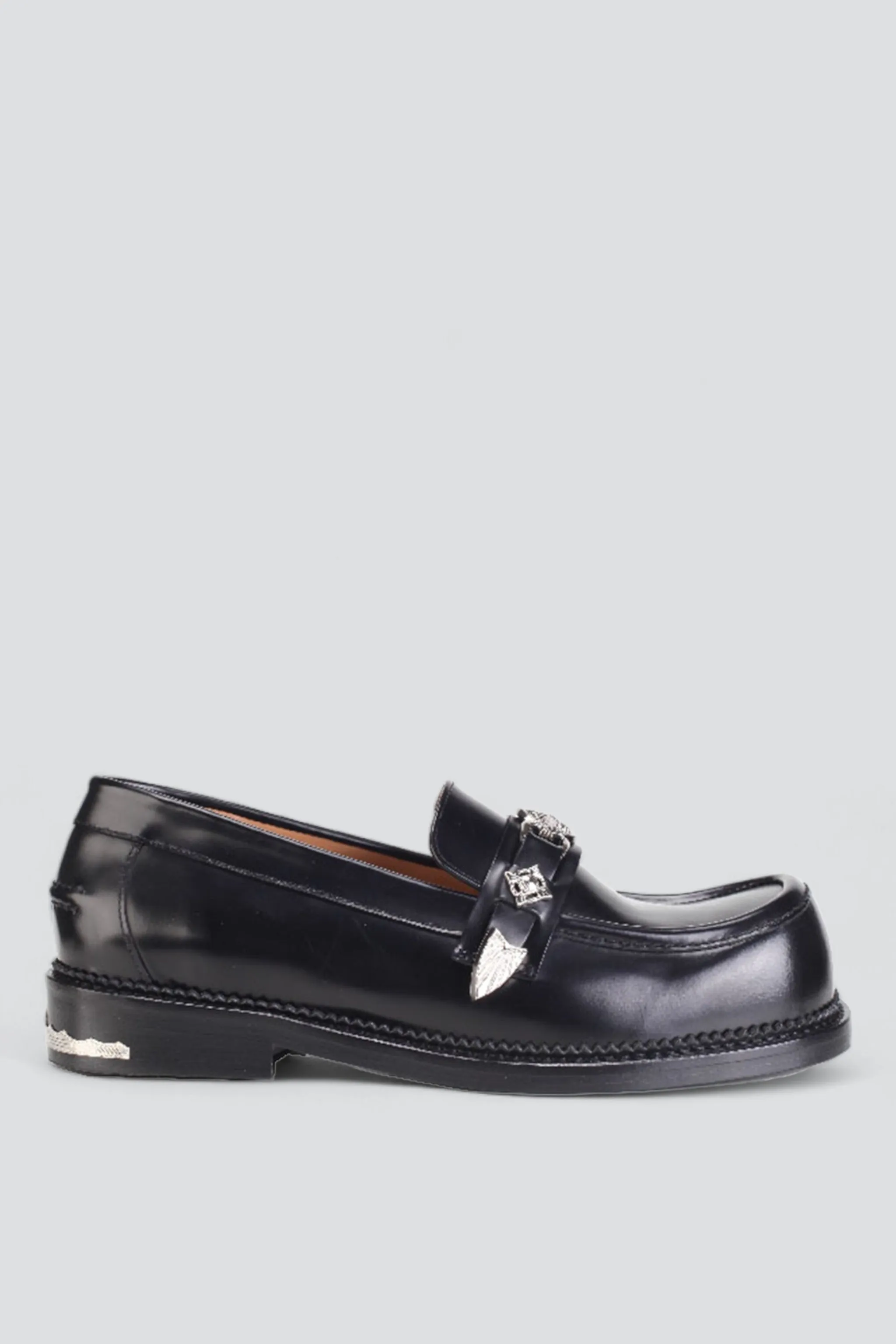 Black Metal Loafer sold by Assembly New York