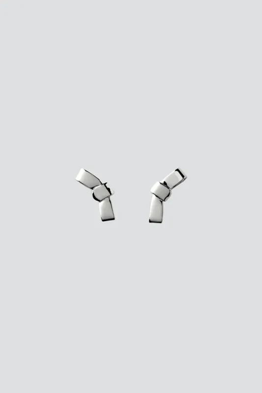 Sterling Silver Petite Cravat Earrings made by Annika Inez