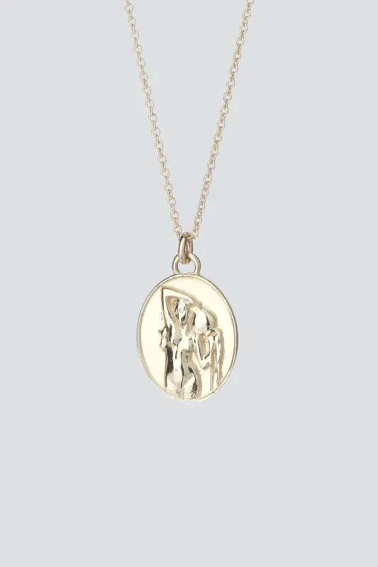 Gold Aquarius Necklace made by Assembly New York