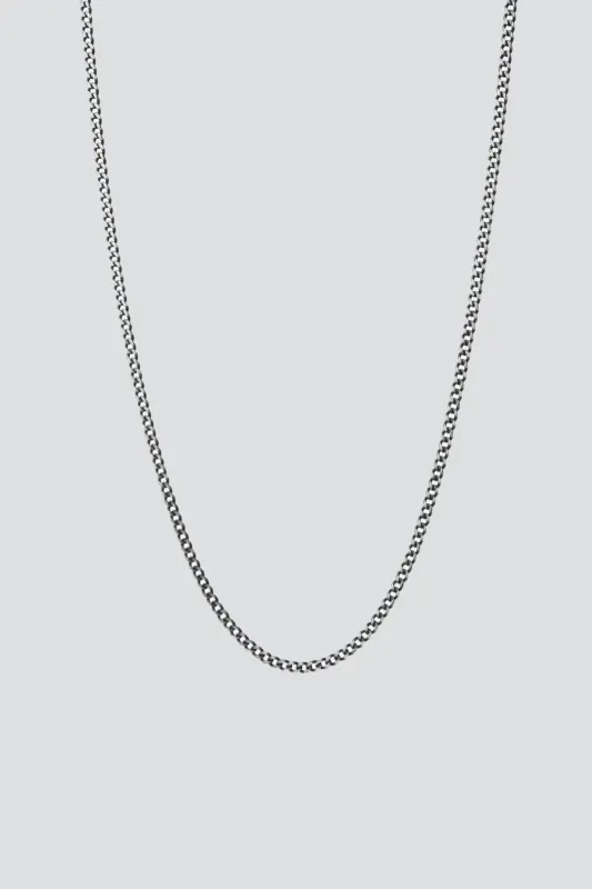 Sterling Silver 3mm Cuban Chain Necklace made by Miansai