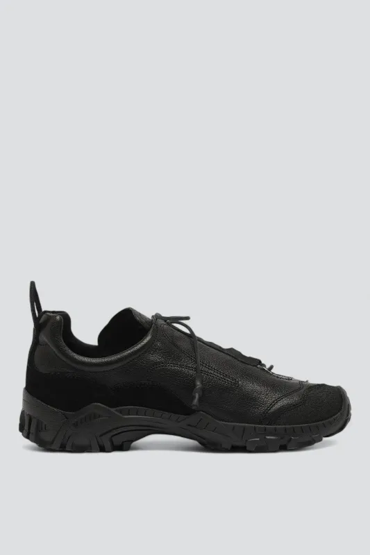 Stealth Black Leather Gabe Sneaker made by Our Legacy