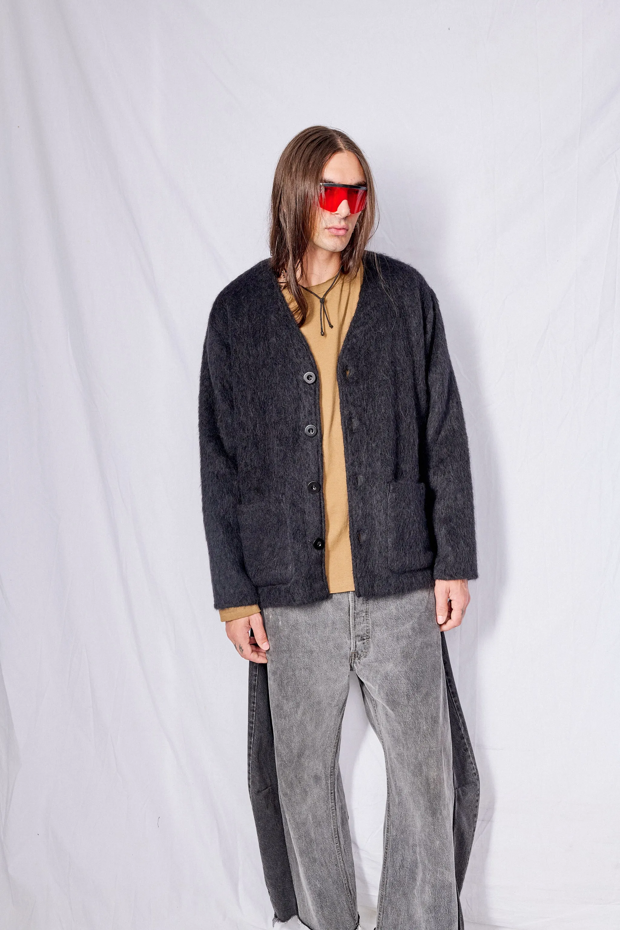 Black Mohair Cardigan sold by Assembly New York product image thumbnail 3