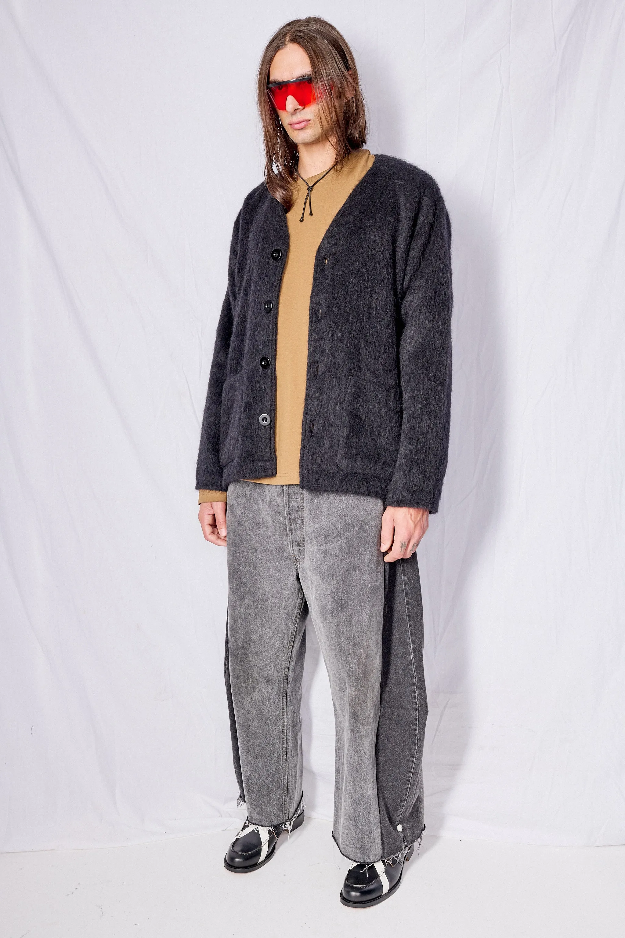 Black Mohair Cardigan sold by Assembly New York product image thumbnail 4