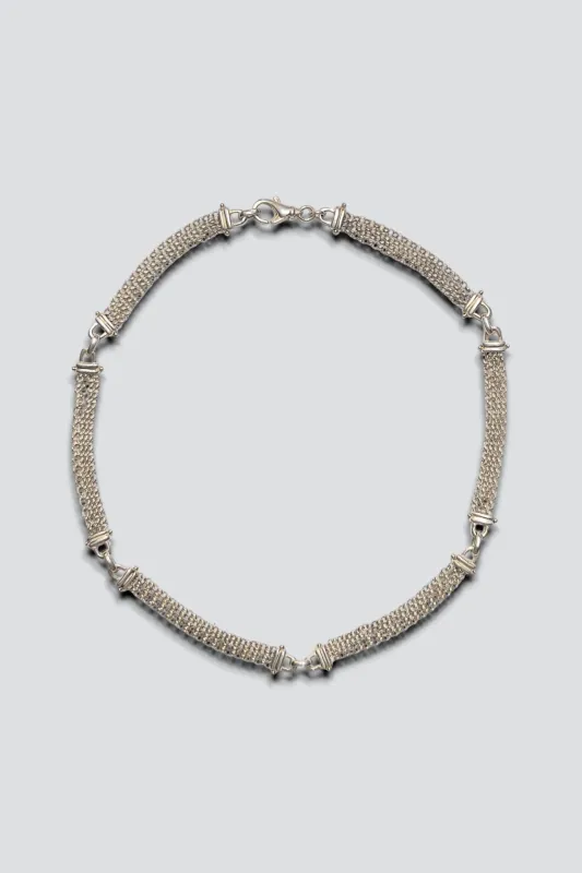 Sterling Silver Multi Strand Chain Necklace made by Vintage